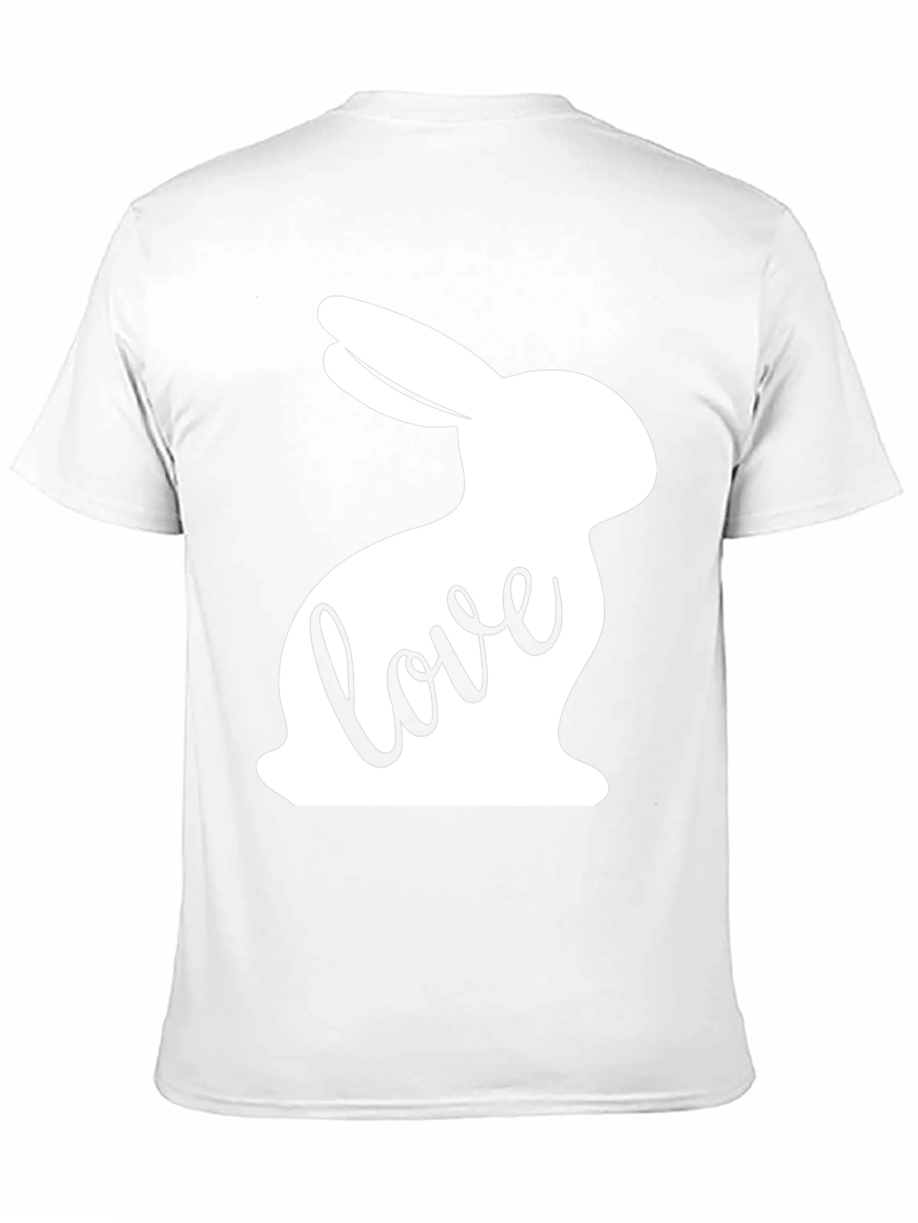 Love Bunny Graphic Tee - Black Cotton Casual Shirt