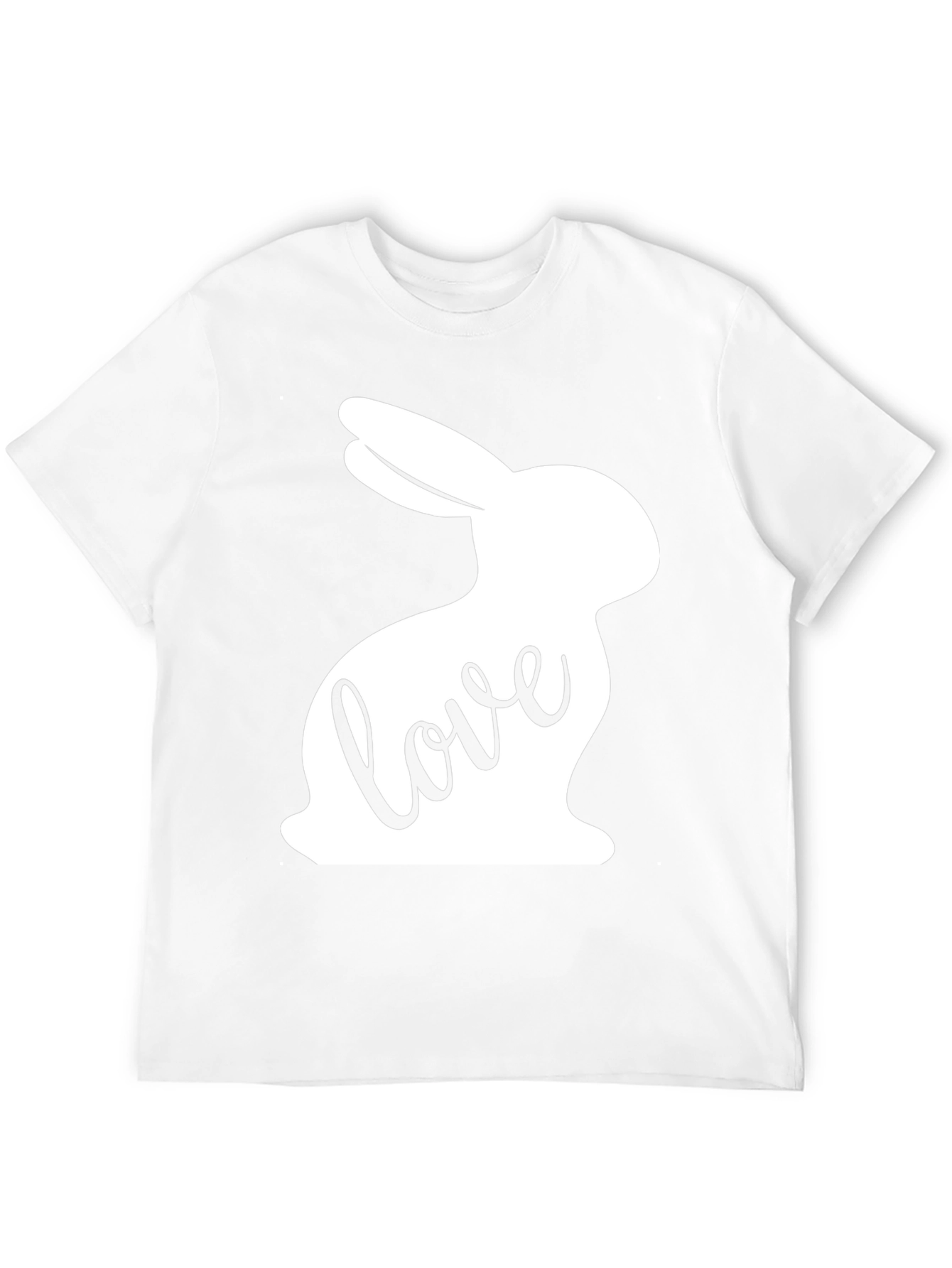 Love Bunny Graphic Tee - Black Cotton Casual Shirt