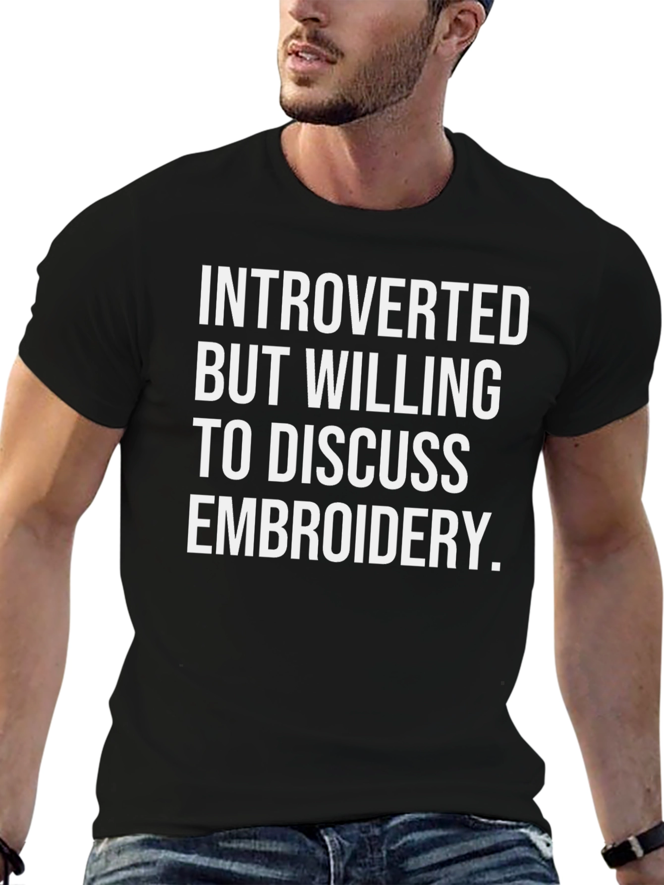 Introverted Embroidery T-Shirt