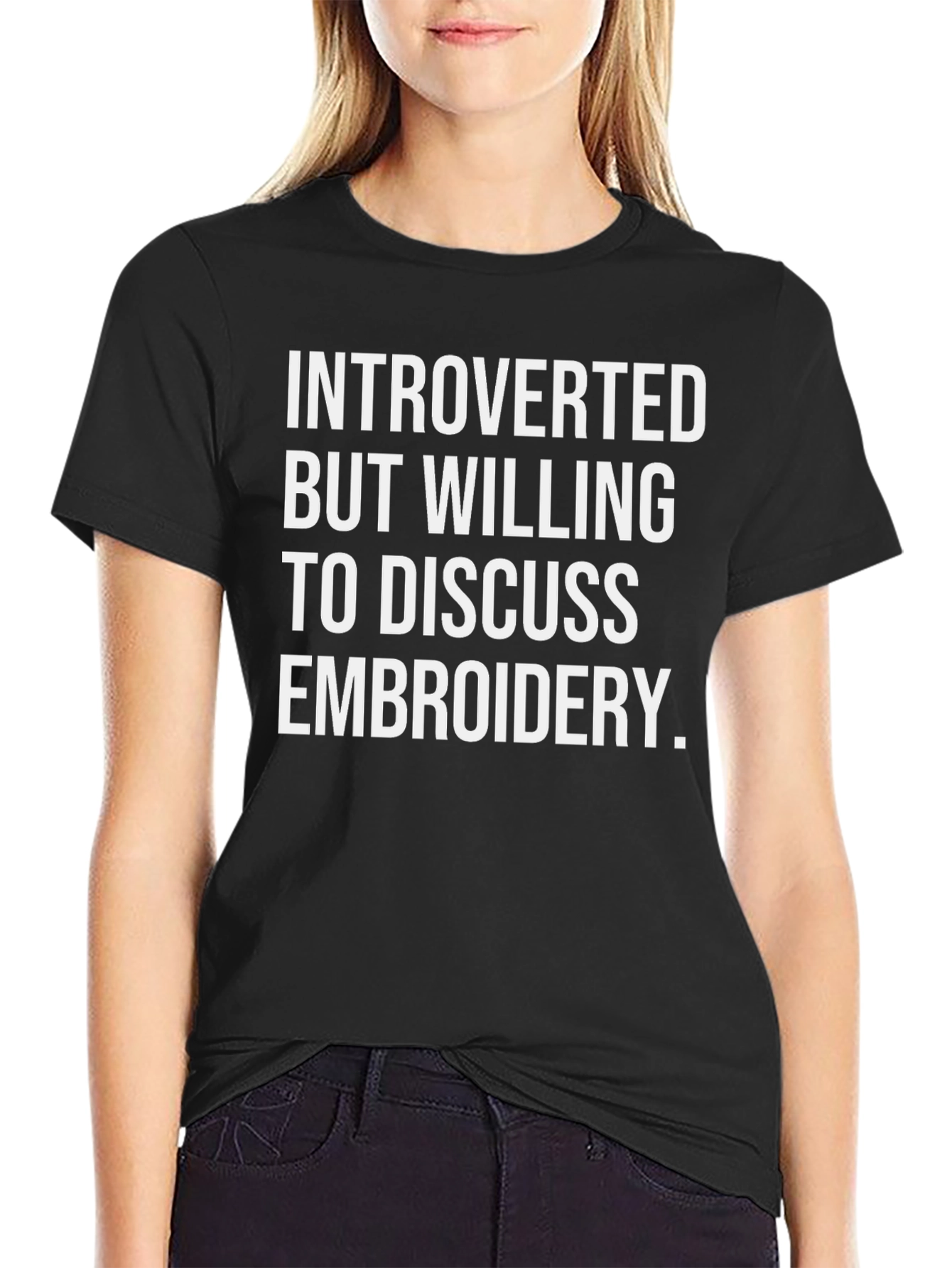Introverted Embroidery T-Shirt