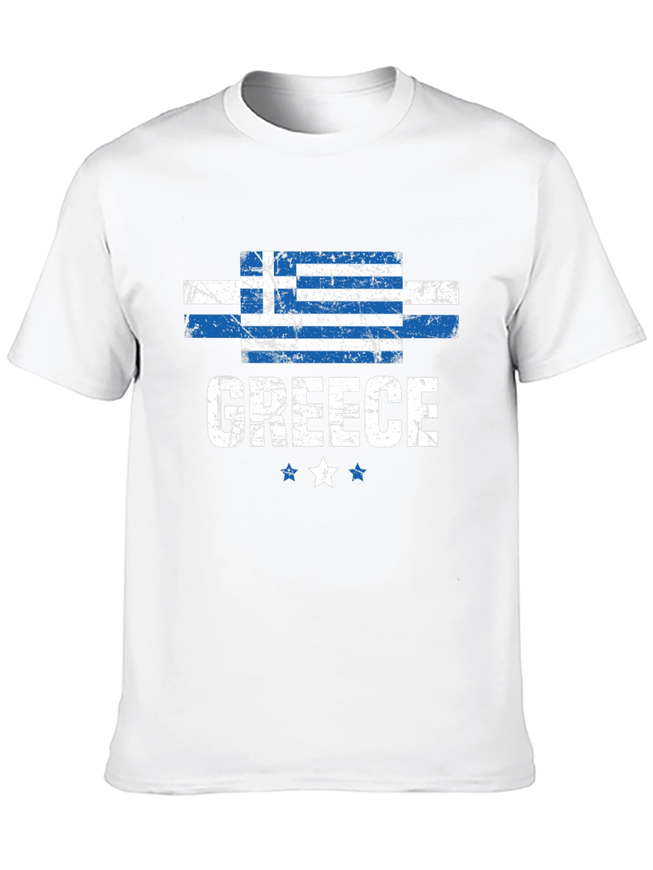 Greece Flag T-Shirt Distressed Design