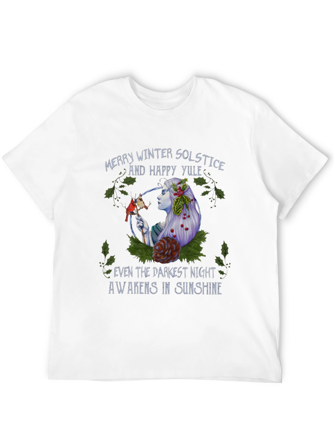 Winter Solstice Yule T-Shirt - Darkest Night Sunshine