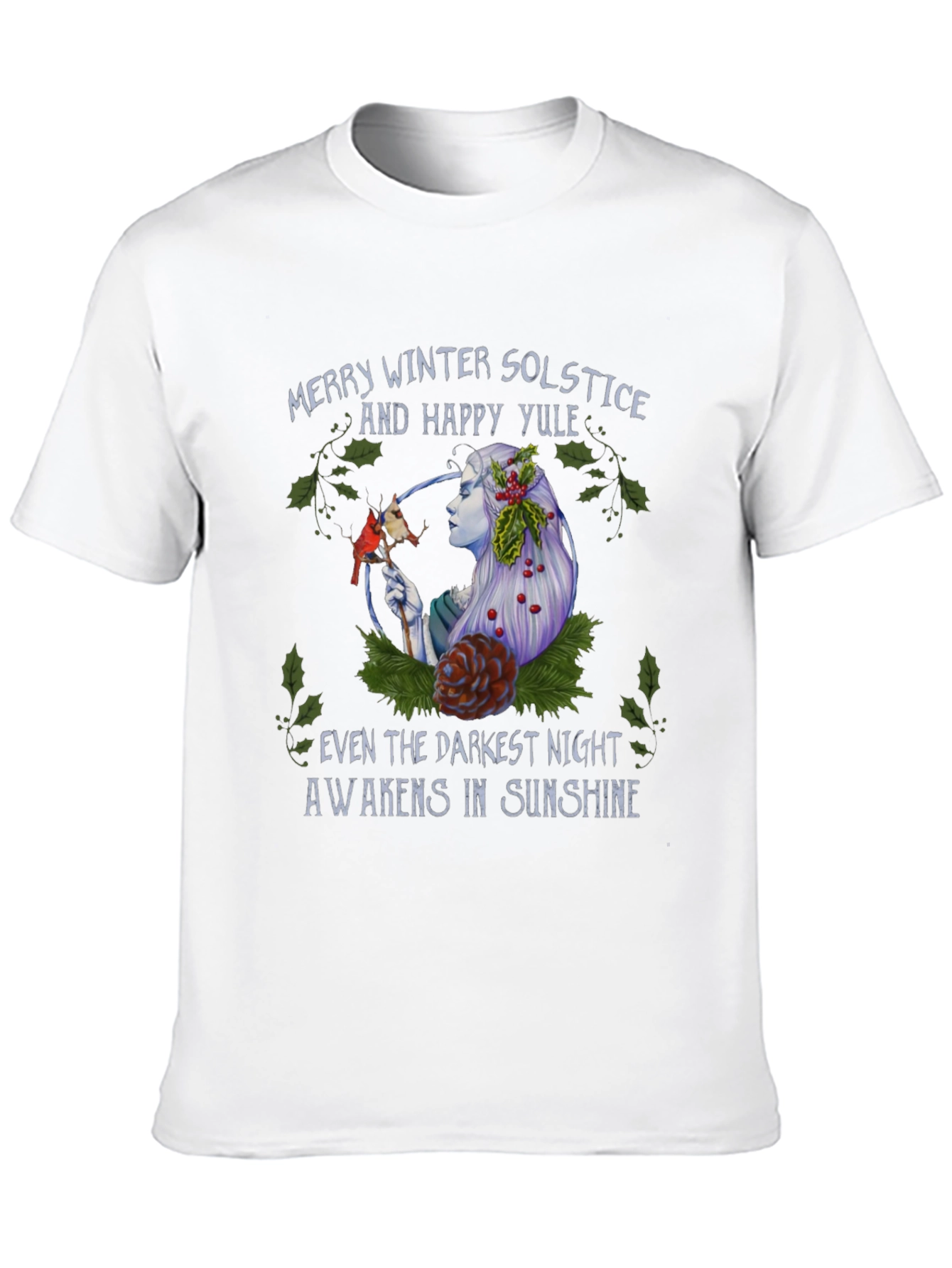 Winter Solstice Yule T-Shirt - Darkest Night Sunshine
