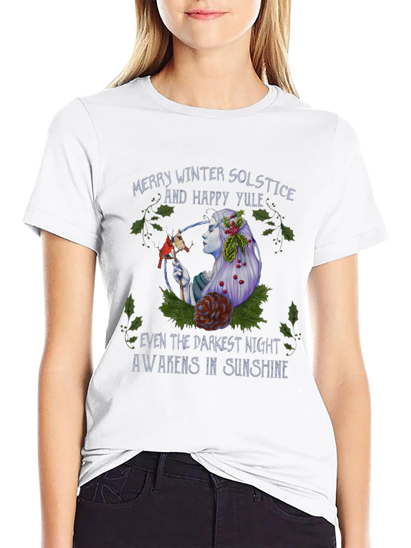 Winter Solstice Yule T-Shirt - Darkest Night Sunshine