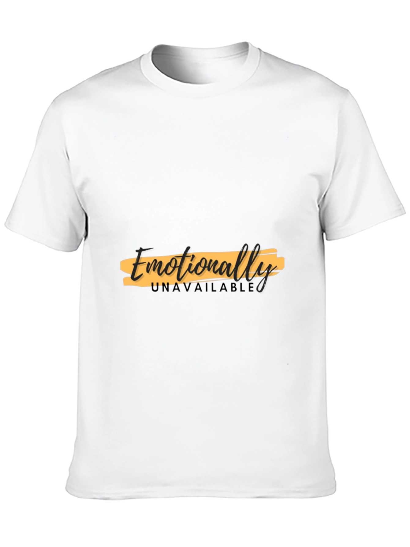 Emotionally Unavailable Graphic Black T-Shirt
