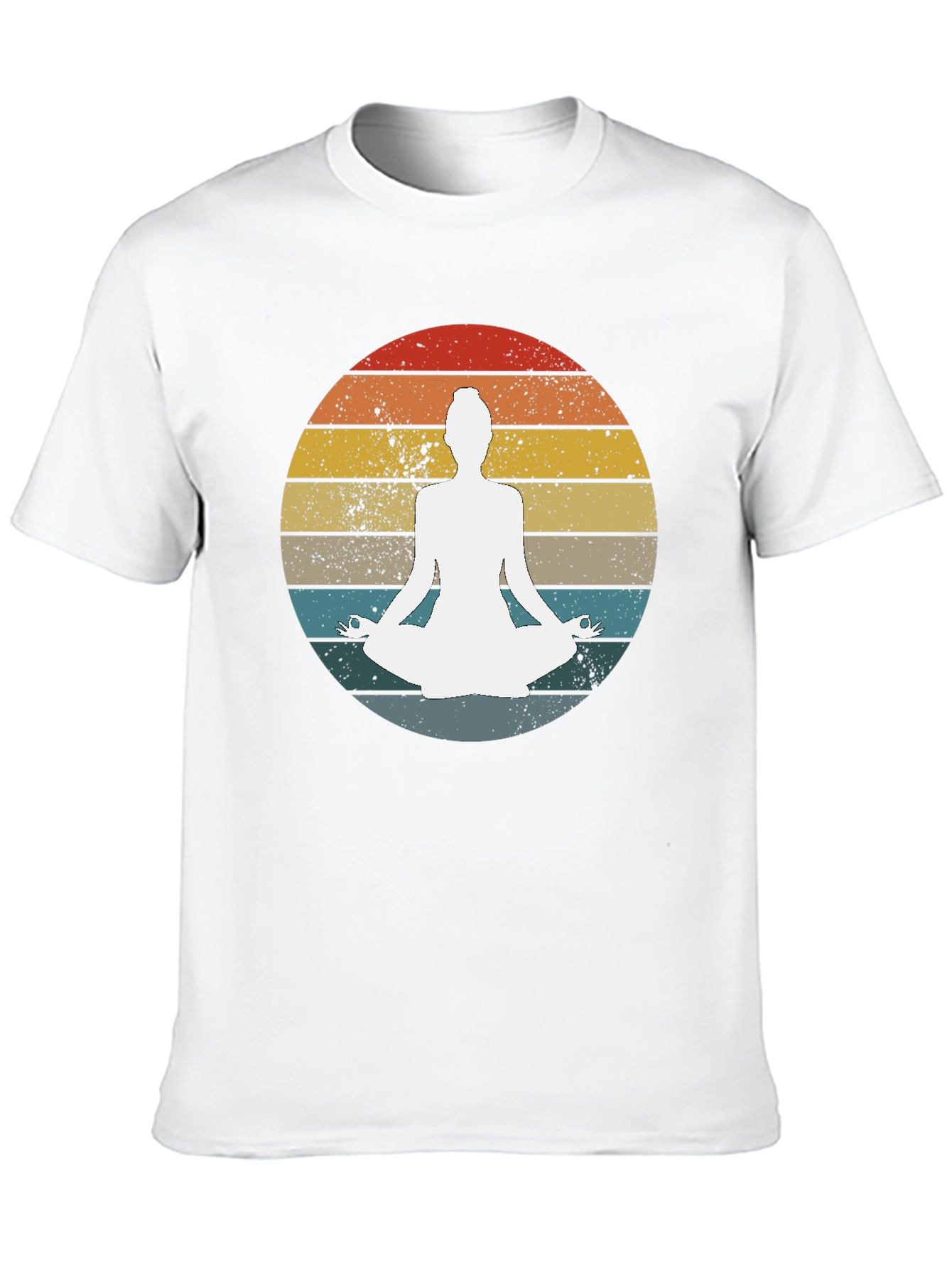 Yoga Meditation Sunset Graphic Tee - Relaxed Fit