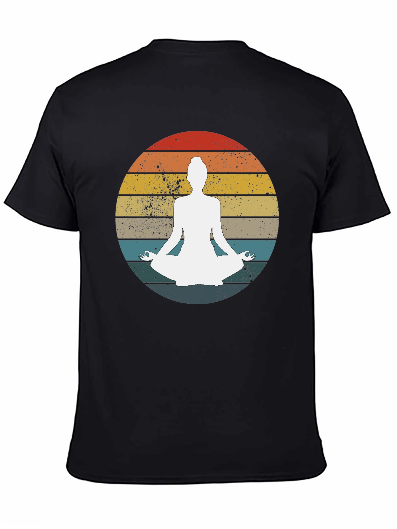 Yoga Meditation Sunset Graphic Tee - Relaxed Fit