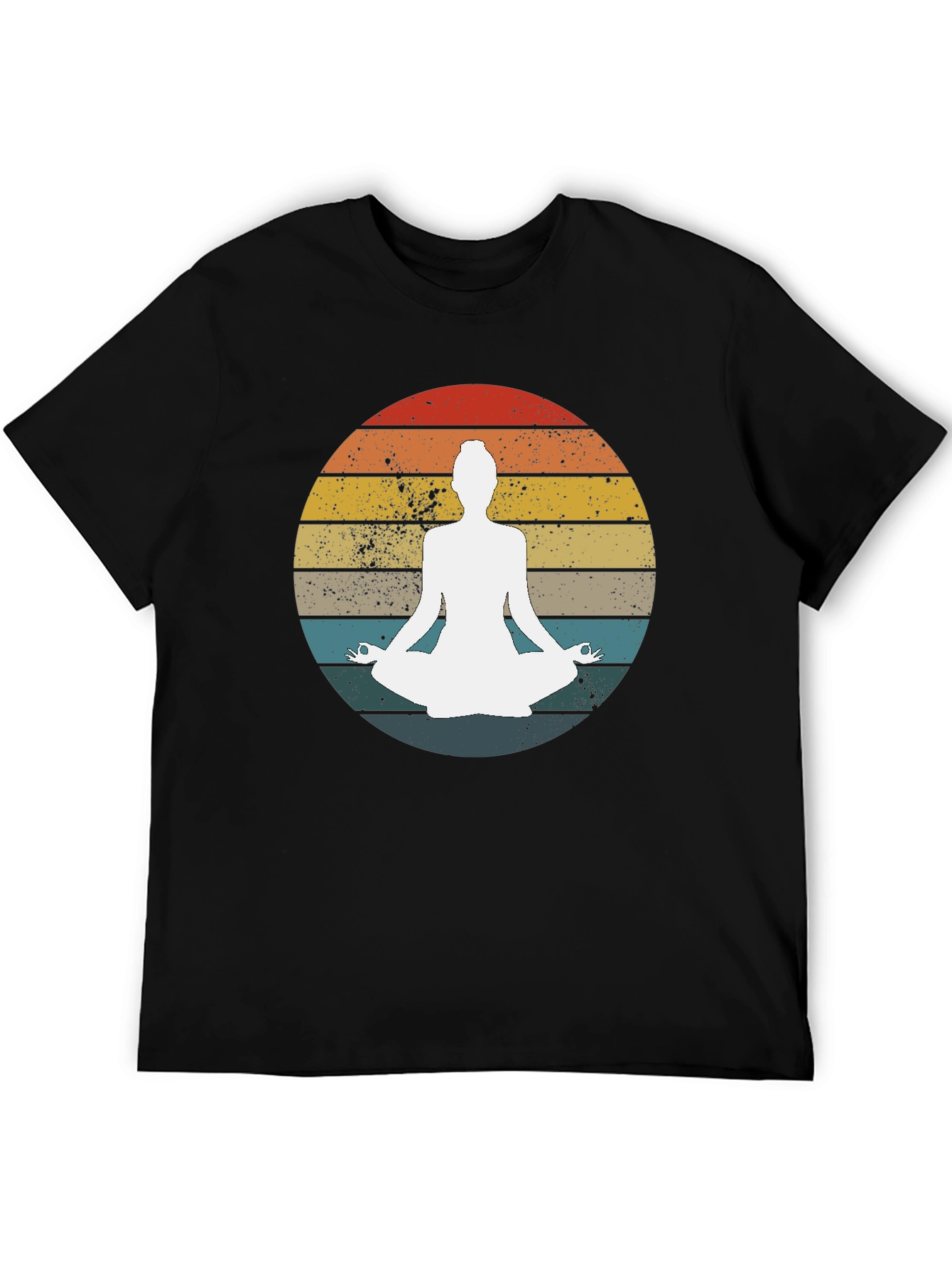Yoga Meditation Sunset Graphic Tee - Relaxed Fit
