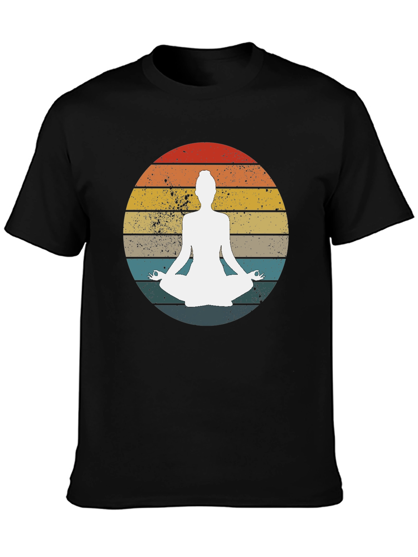 Yoga Meditation Sunset Graphic Tee - Relaxed Fit