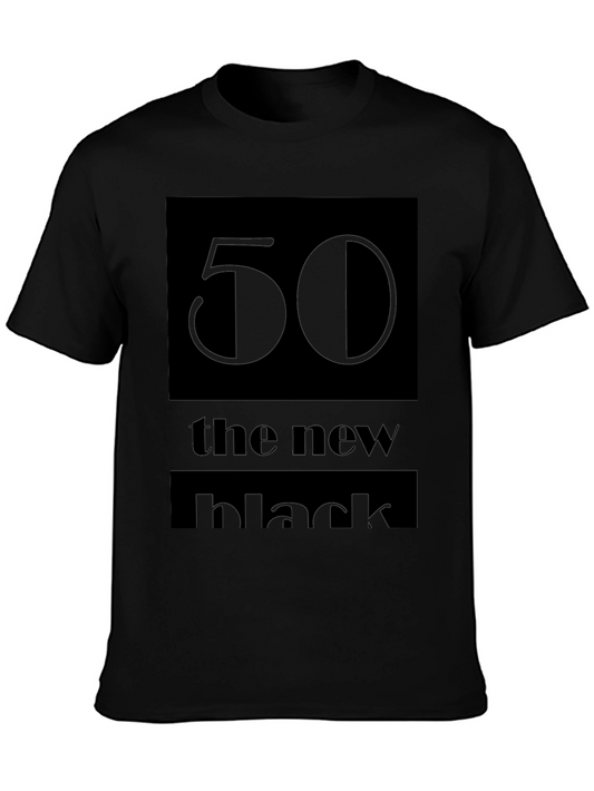 50 the new black T-Shirt