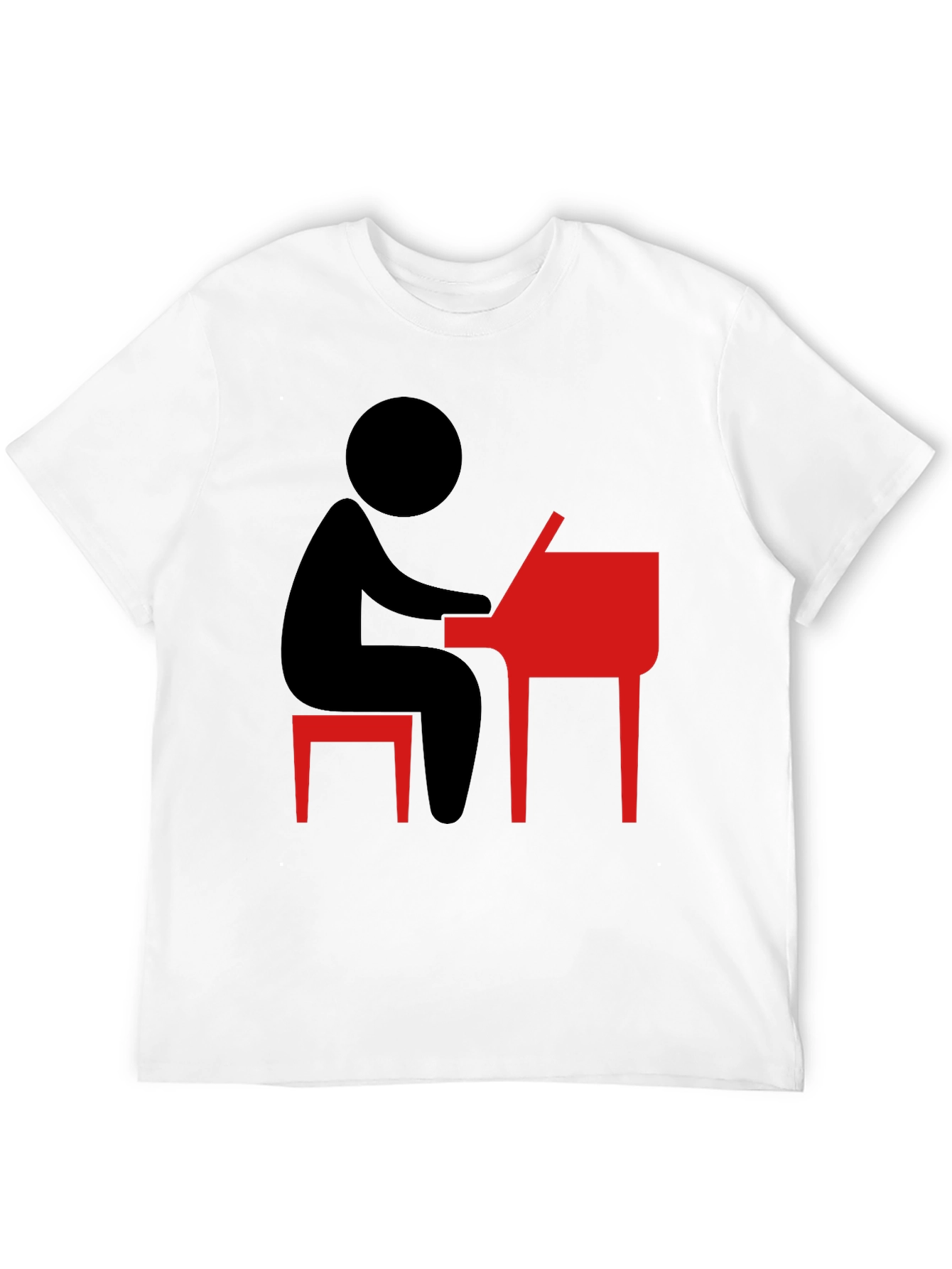 Piano Player Graphic Tee - Black