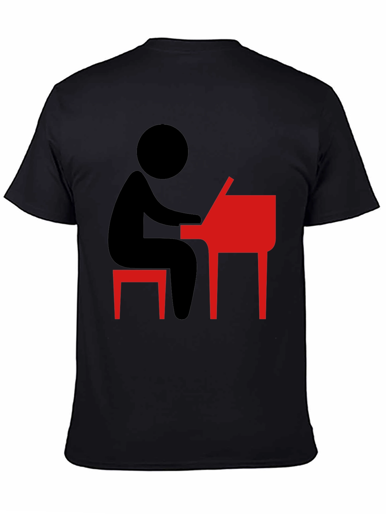 Piano Player Graphic Tee - Black