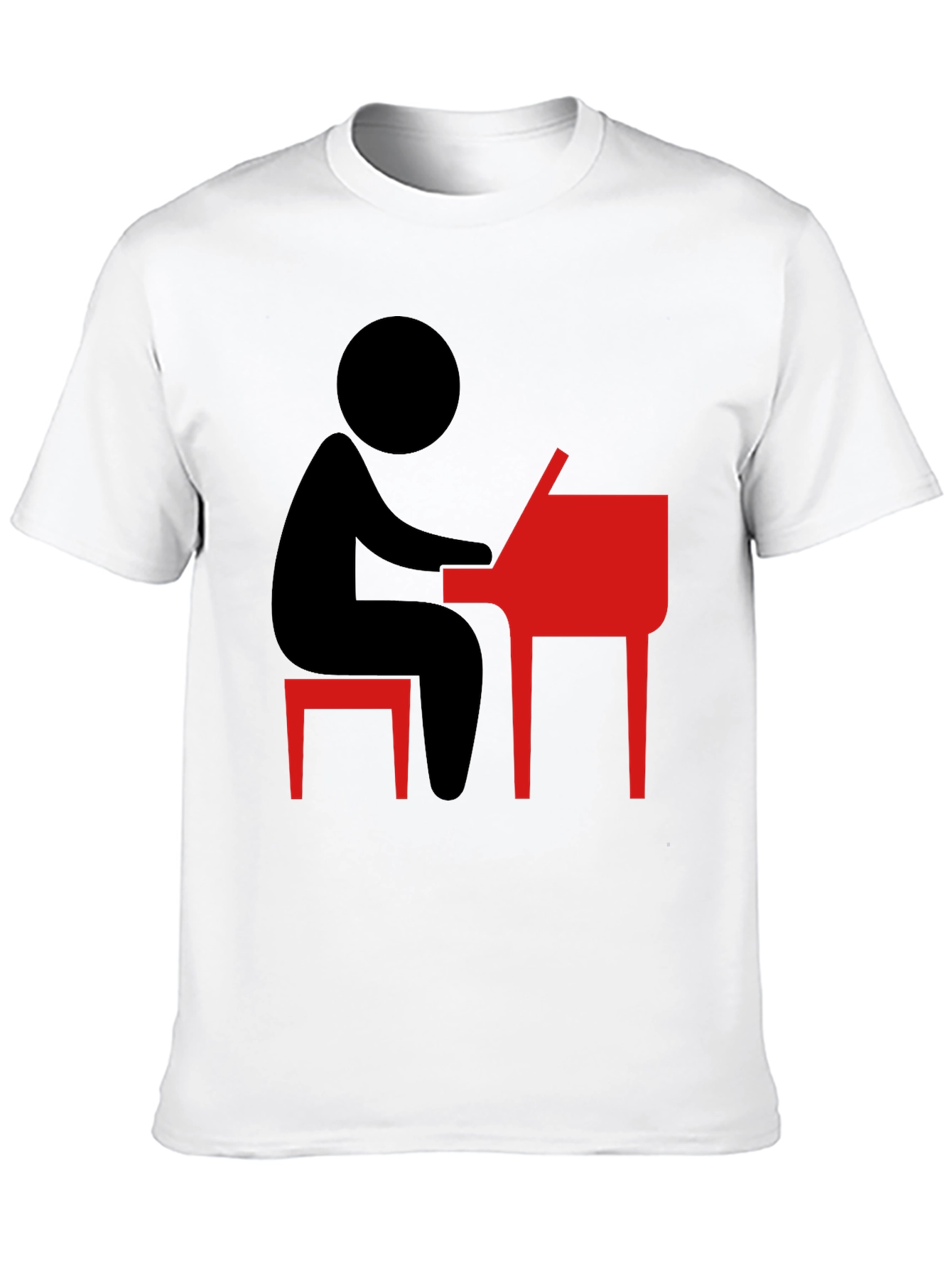 Piano Player Graphic Tee - Black