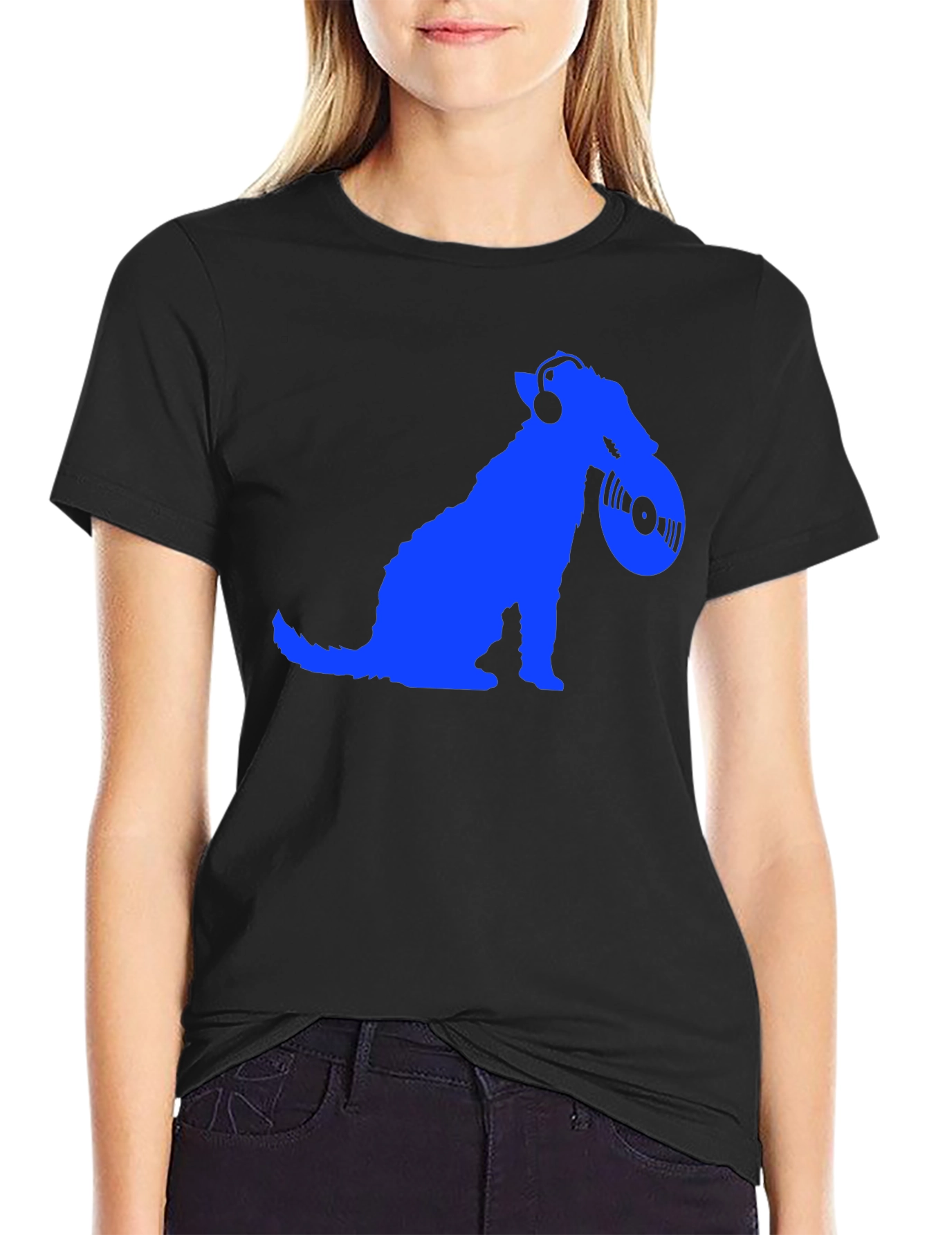 Dog DJ Graphic Tee - Mens Black T-Shirt