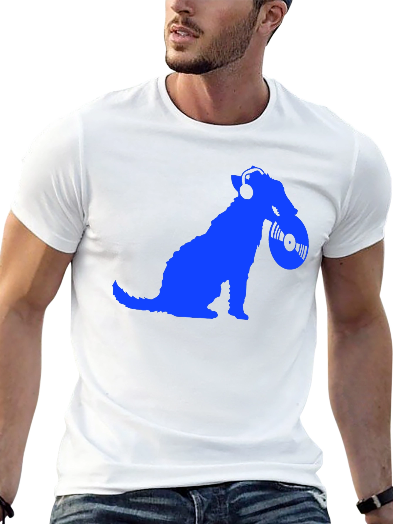Dog DJ Graphic Tee - Mens Black T-Shirt