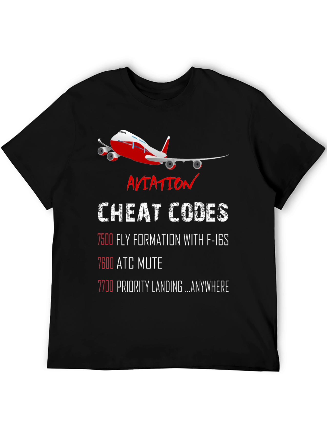 Aviation Cheat Codes T-Shirt - Pilot Gift