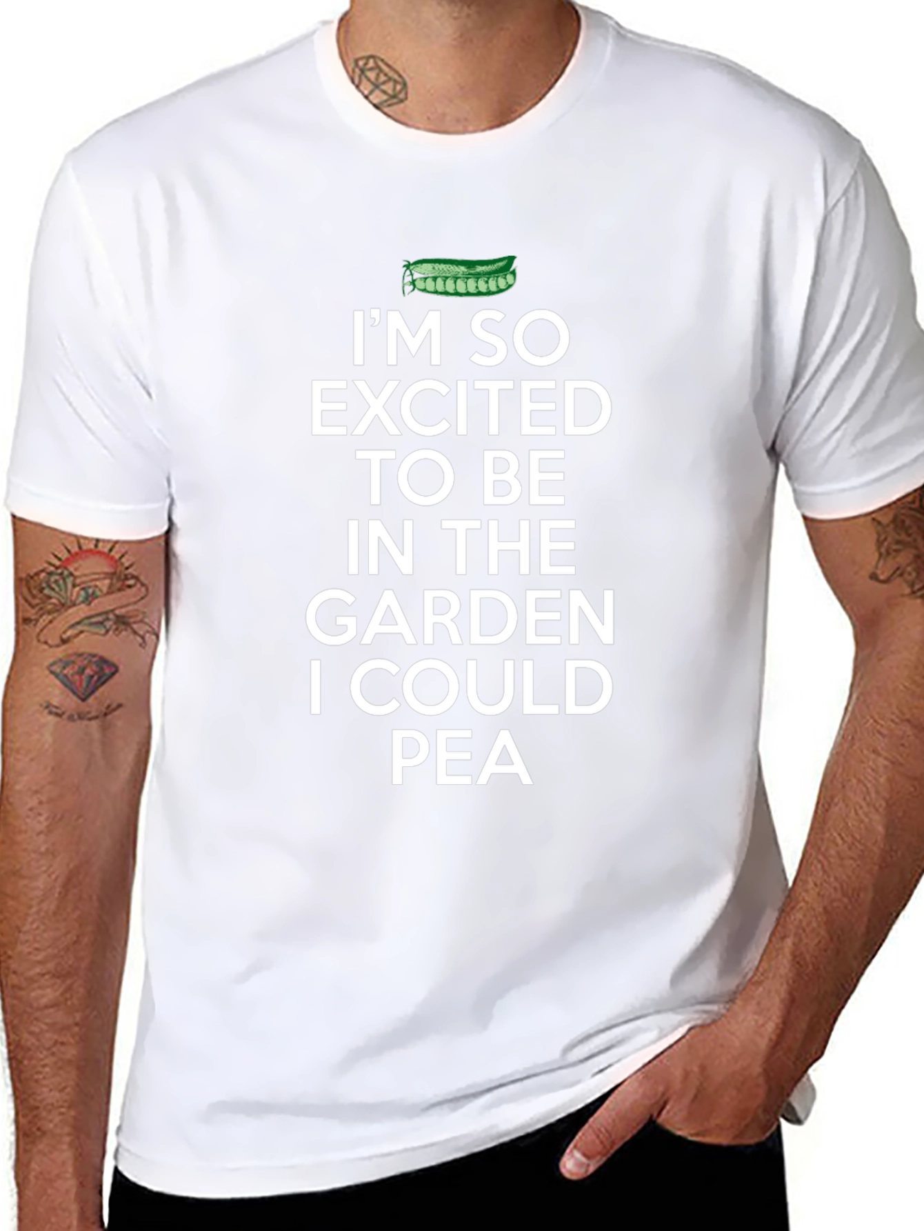 Funny Gardening T-Shirt - I Could Pea Design