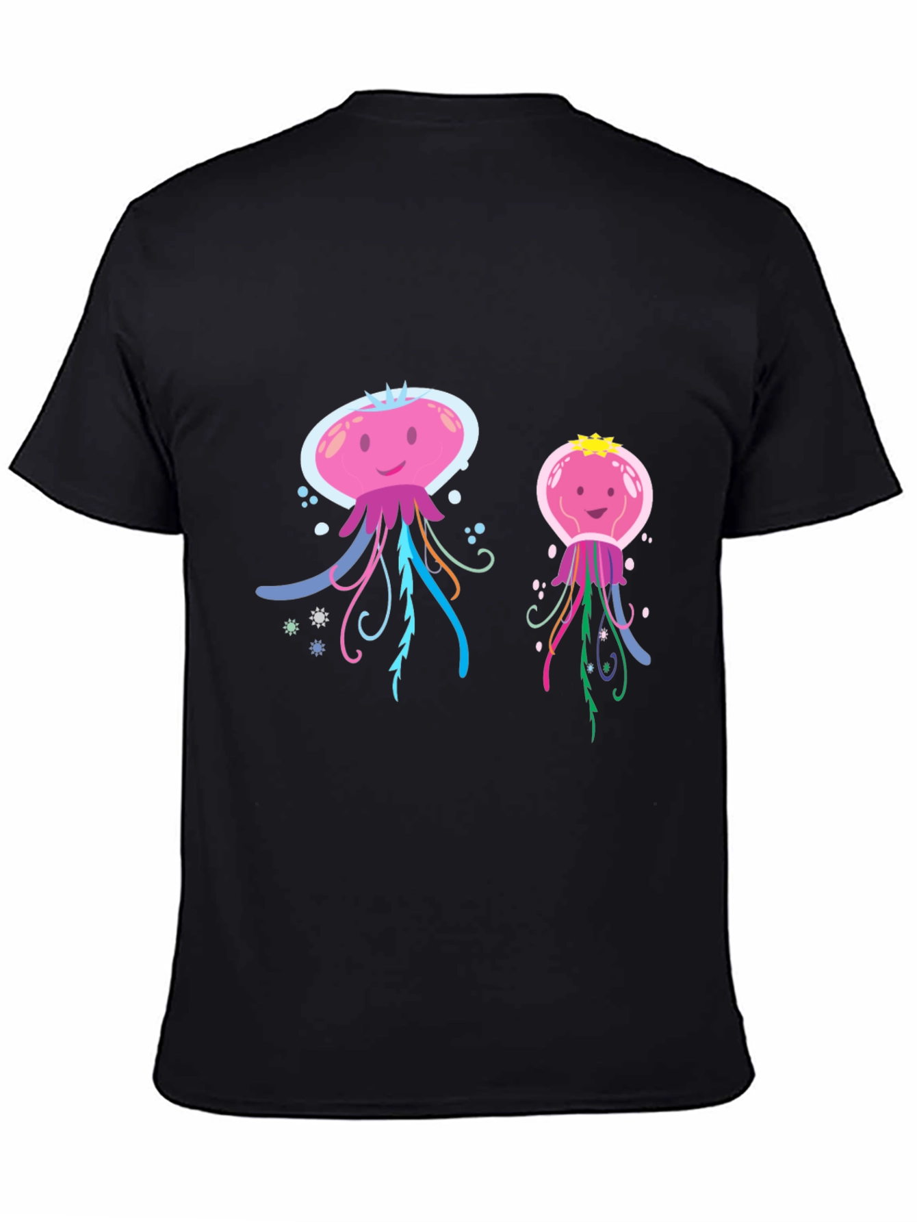 Cute Jellyfish Graphic T-Shirt - Black Cotton Tee
