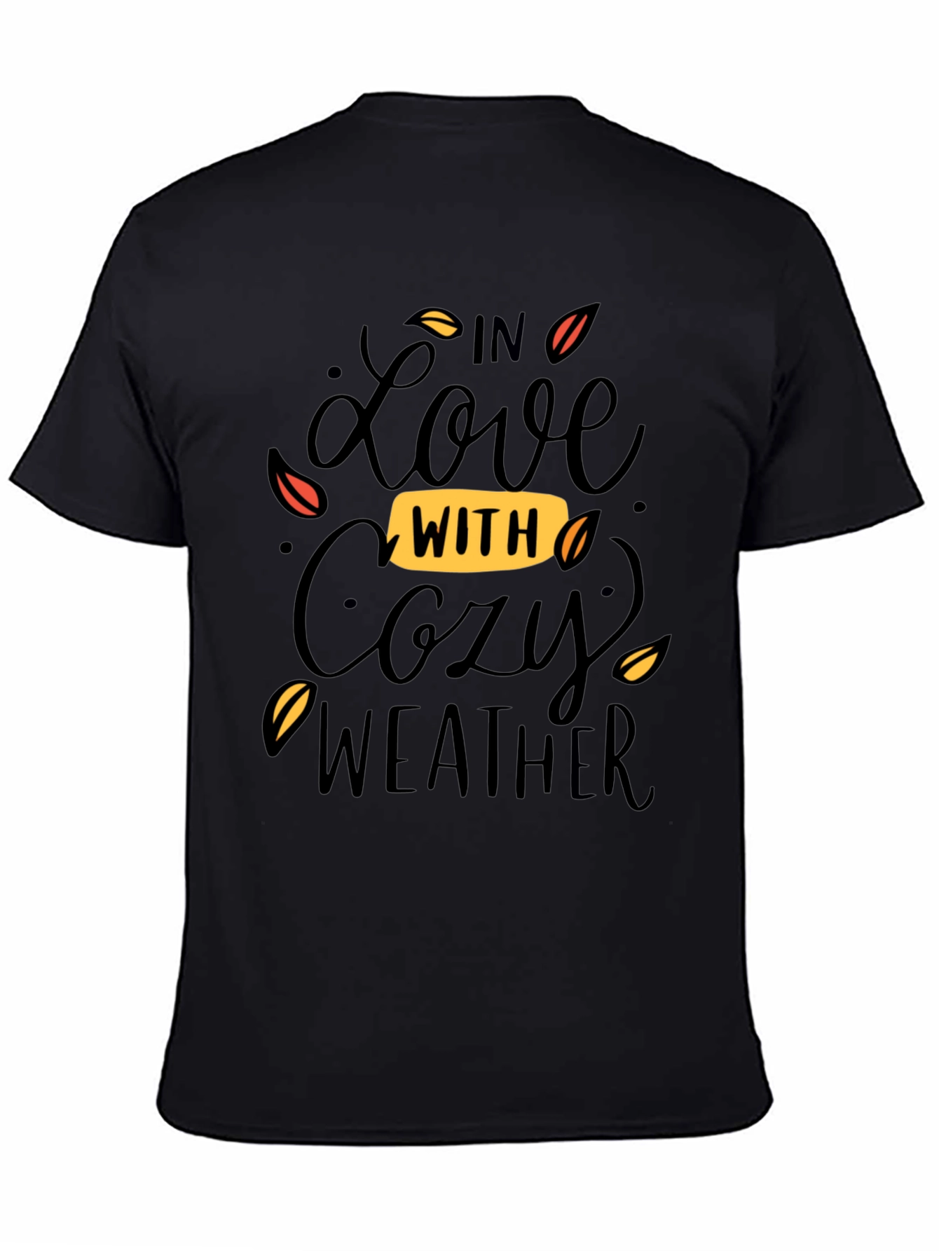 Cozy Weather Graphic Tee - Soft Black T-Shirt