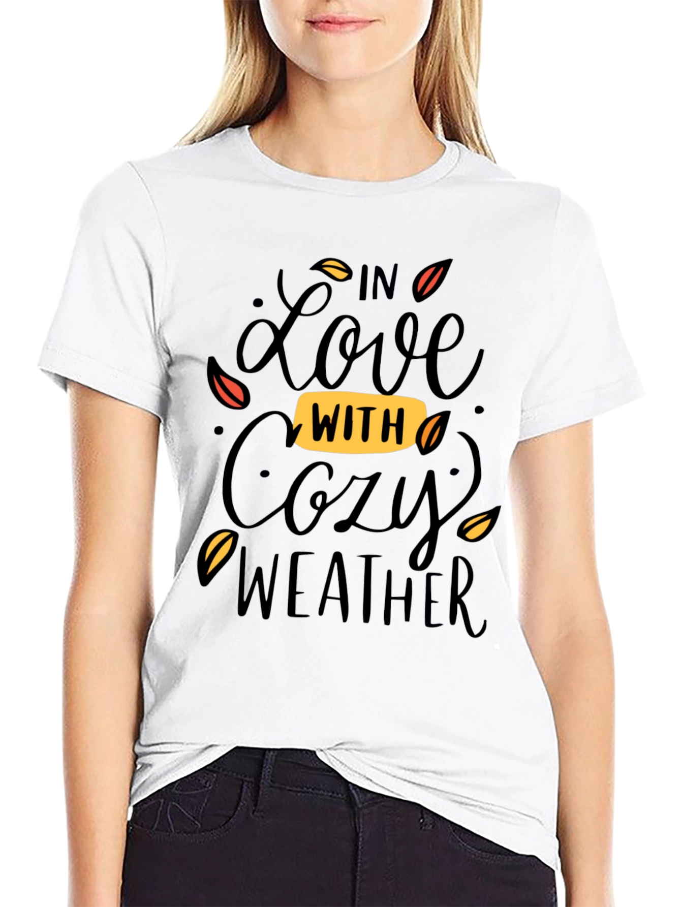 Cozy Weather Graphic Tee - Soft Black T-Shirt