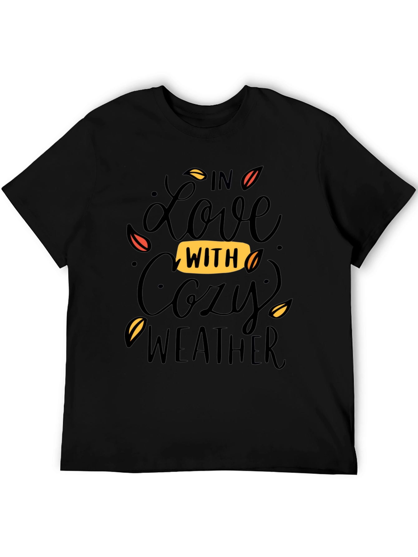 Cozy Weather Graphic Tee - Soft Black T-Shirt