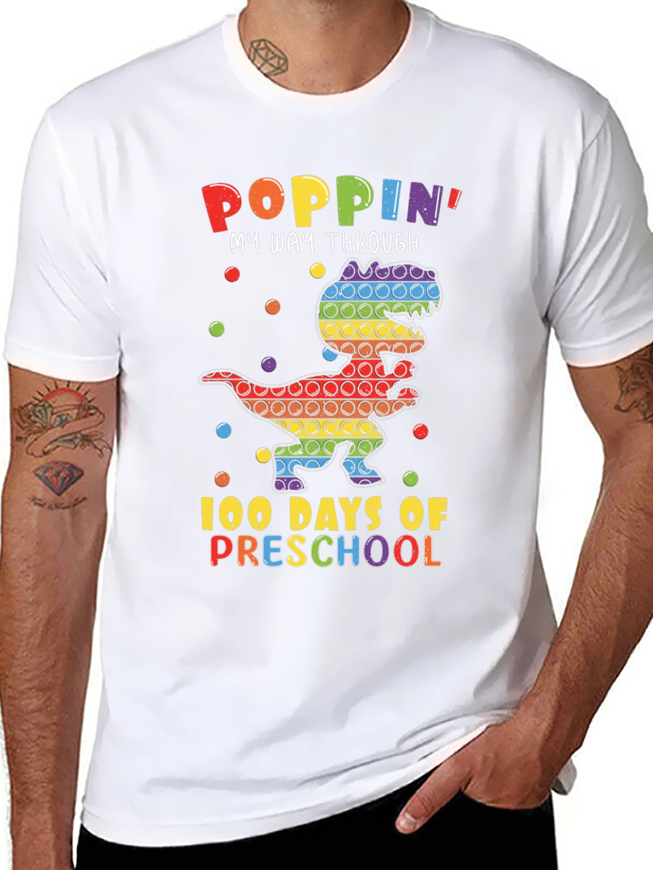 Poppin My Way Through 100 Days of Preschool T-Shirt