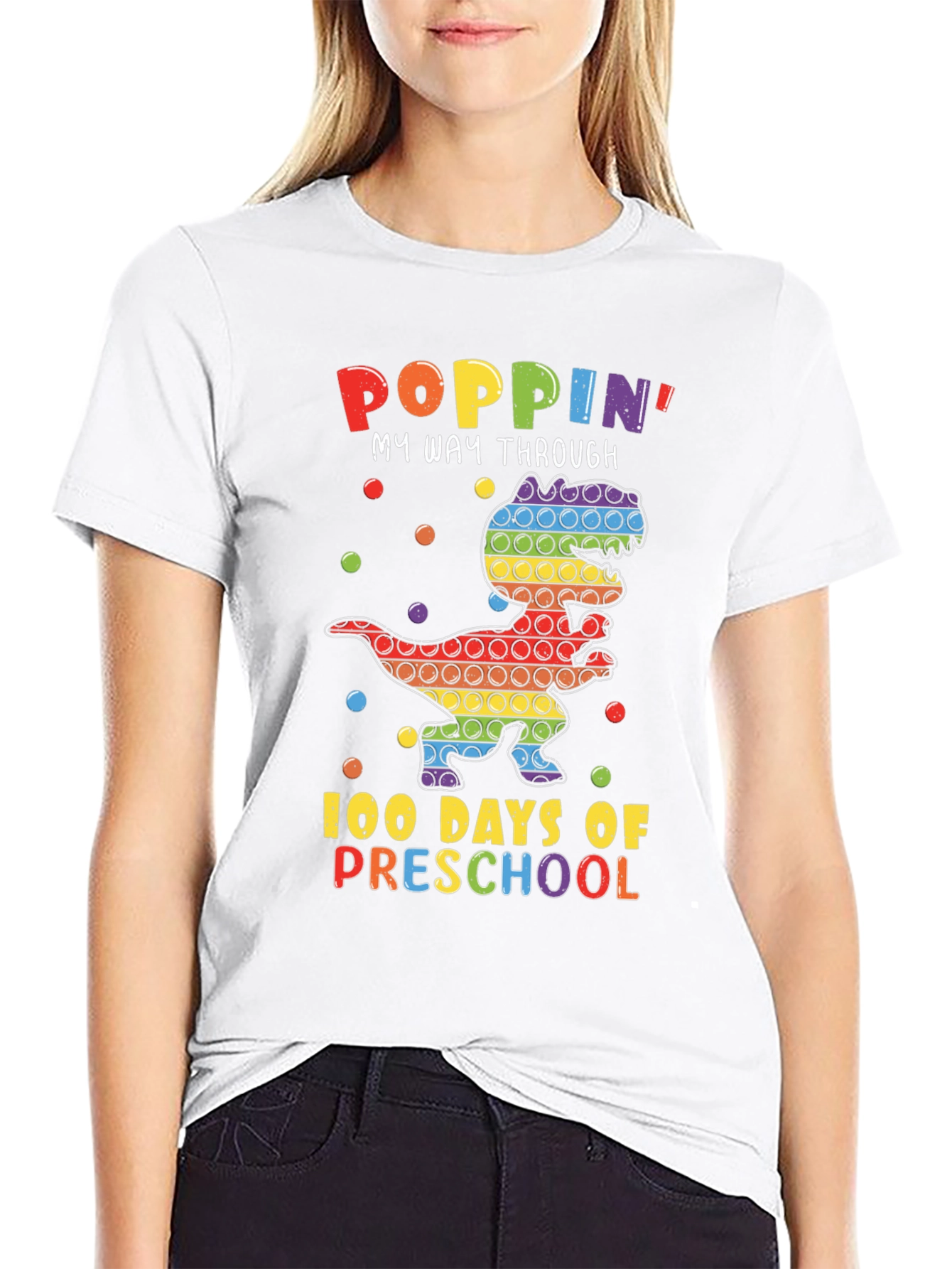 Poppin My Way Through 100 Days of Preschool T-Shirt