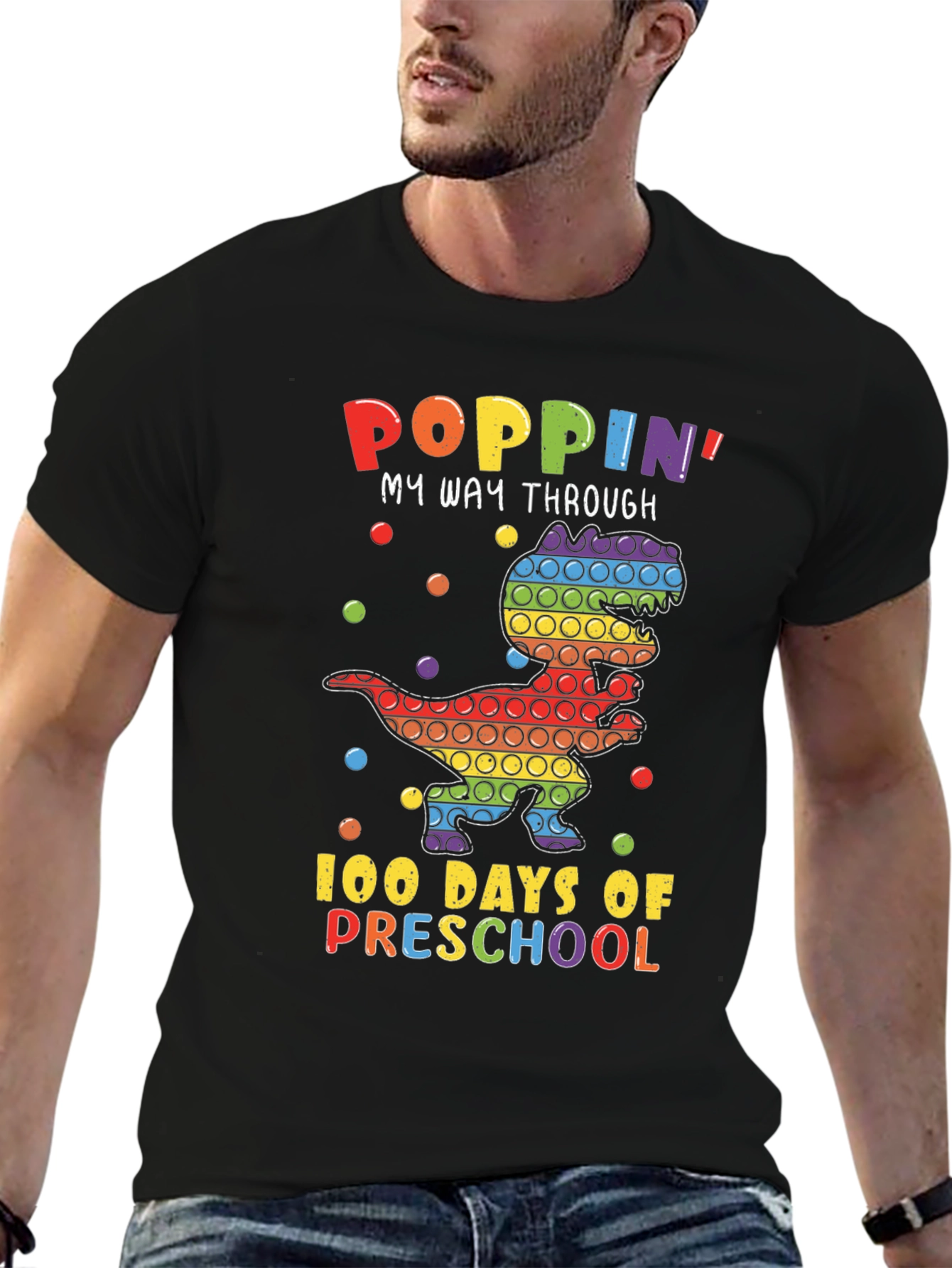 Poppin My Way Through 100 Days of Preschool T-Shirt