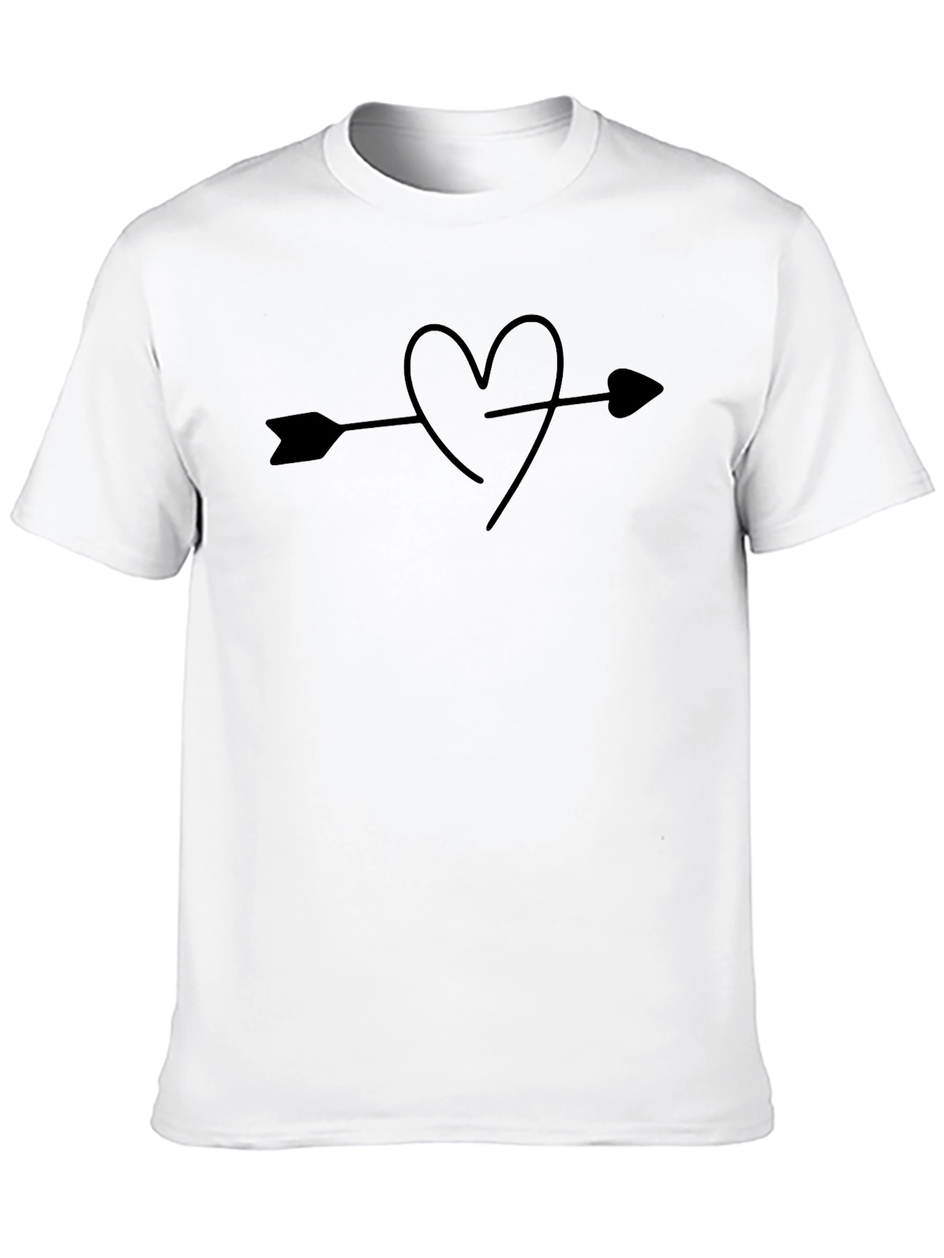 Heart Arrow Graphic Tee - Mens Black T-Shirt