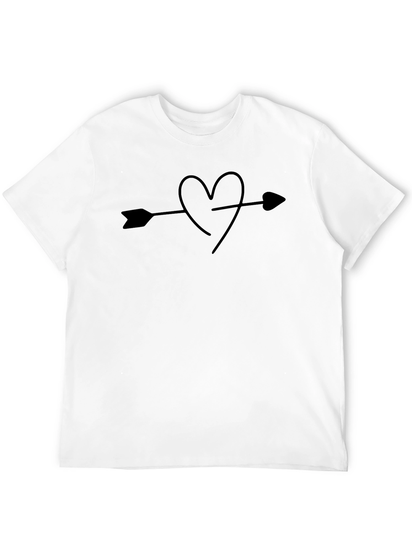 Heart Arrow Graphic Tee - Mens Black T-Shirt