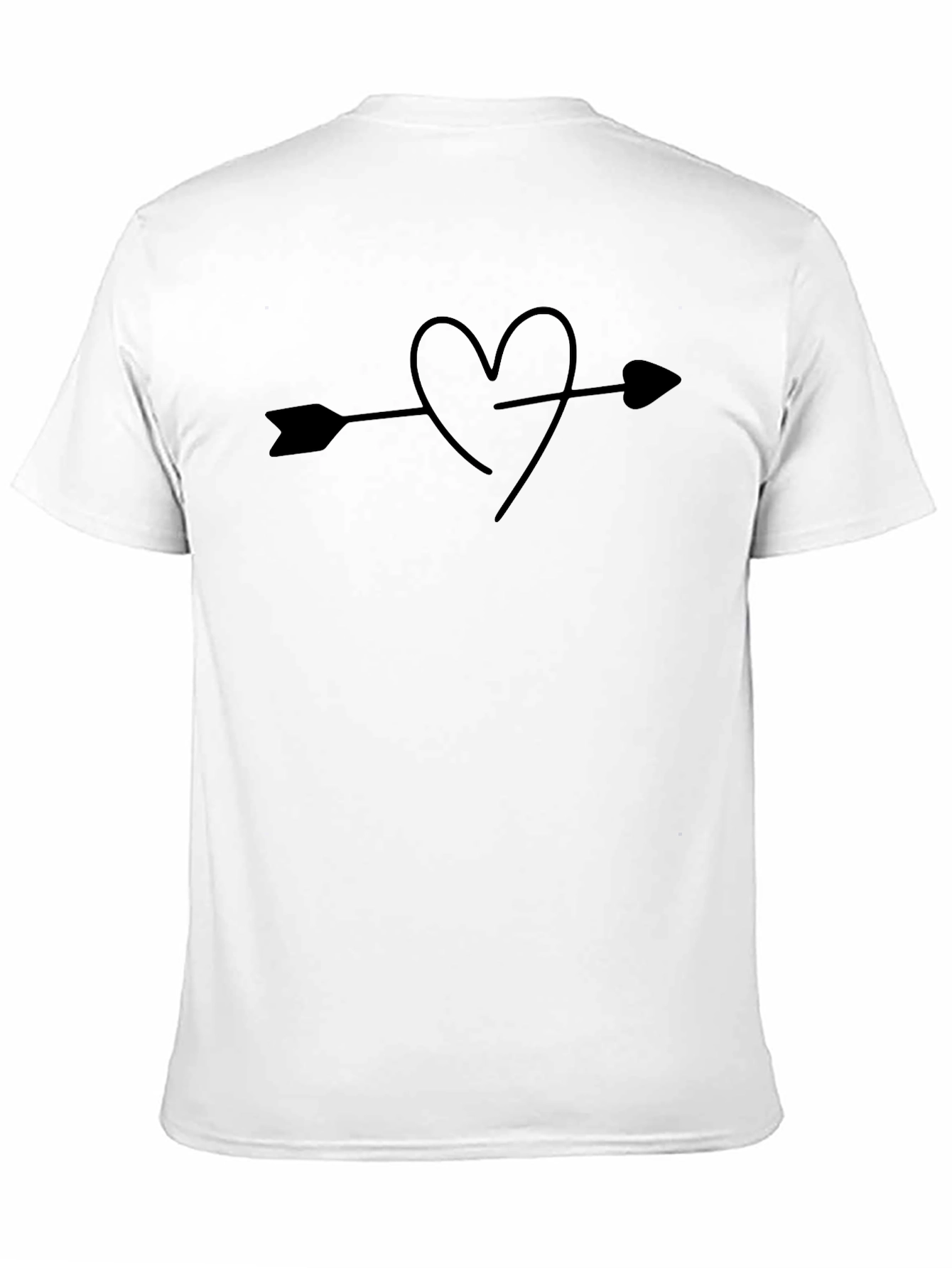 Heart Arrow Graphic Tee - Mens Black T-Shirt