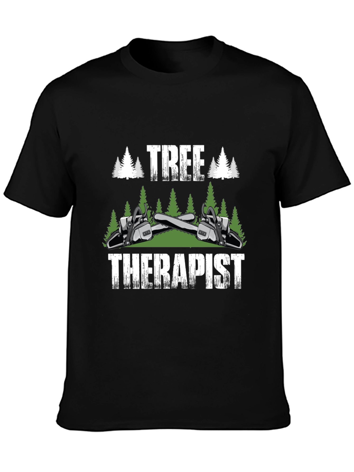 Tree Therapist T-Shirt - Arborist Chainsaw Graphic Tee
