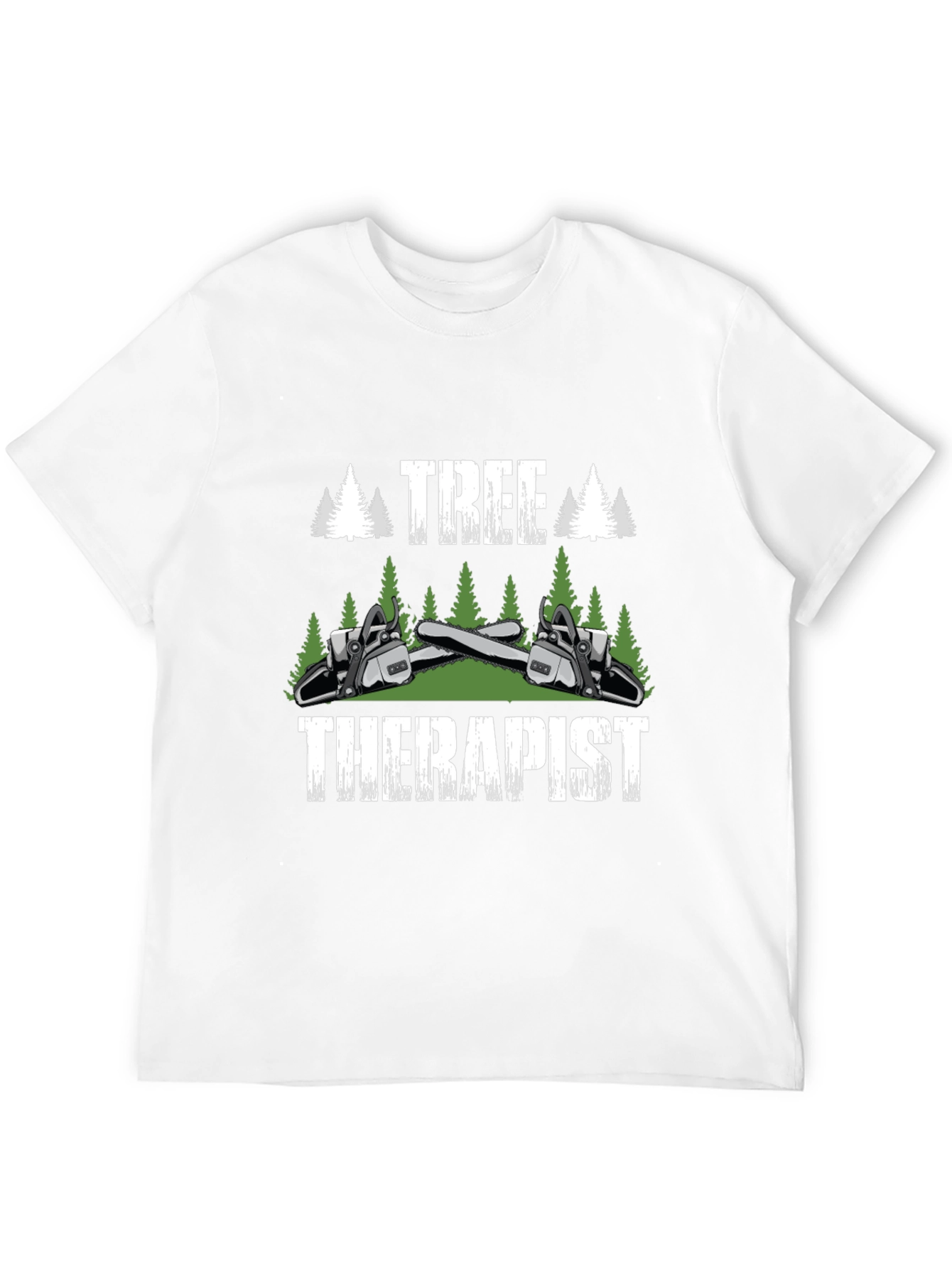 Tree Therapist T-Shirt - Arborist Chainsaw Graphic Tee