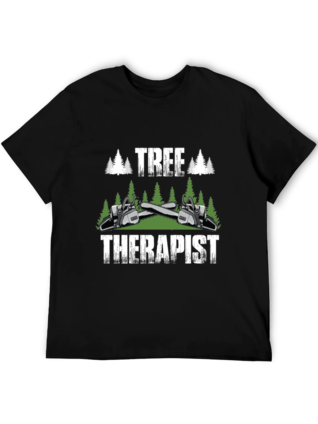 Tree Therapist T-Shirt - Arborist Chainsaw Graphic Tee