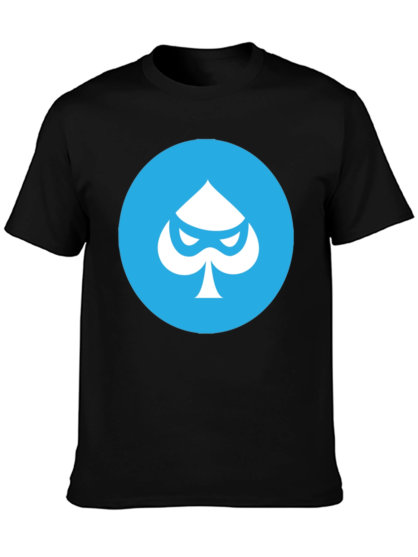 Black T-Shirt with Spade Graphic
