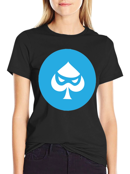 Black T-Shirt with Spade Graphic