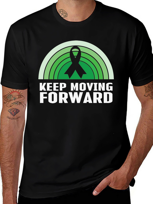Keep Moving Forward Ribbon Graphic T-Shirt