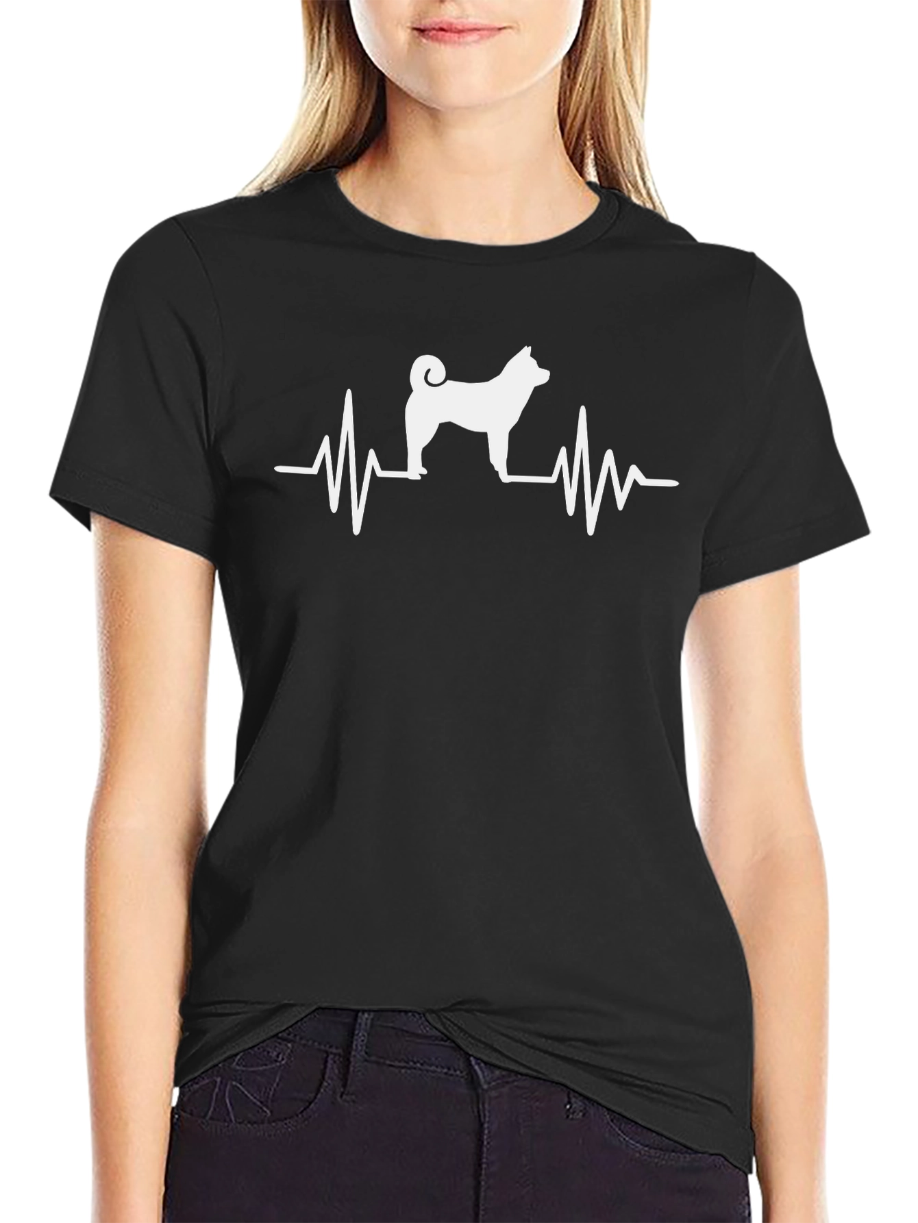 Dog Heartbeat T-Shirt - Akita Lover Tee