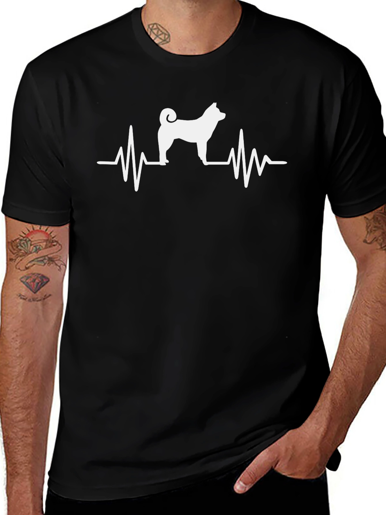 Dog Heartbeat T-Shirt - Akita Lover Tee
