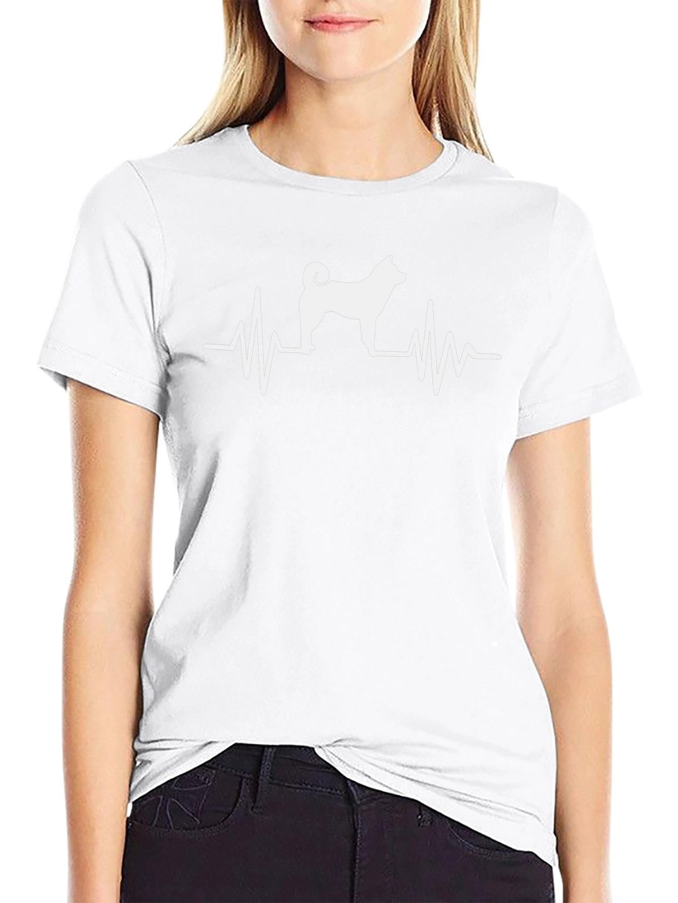 Dog Heartbeat T-Shirt - Akita Lover Tee