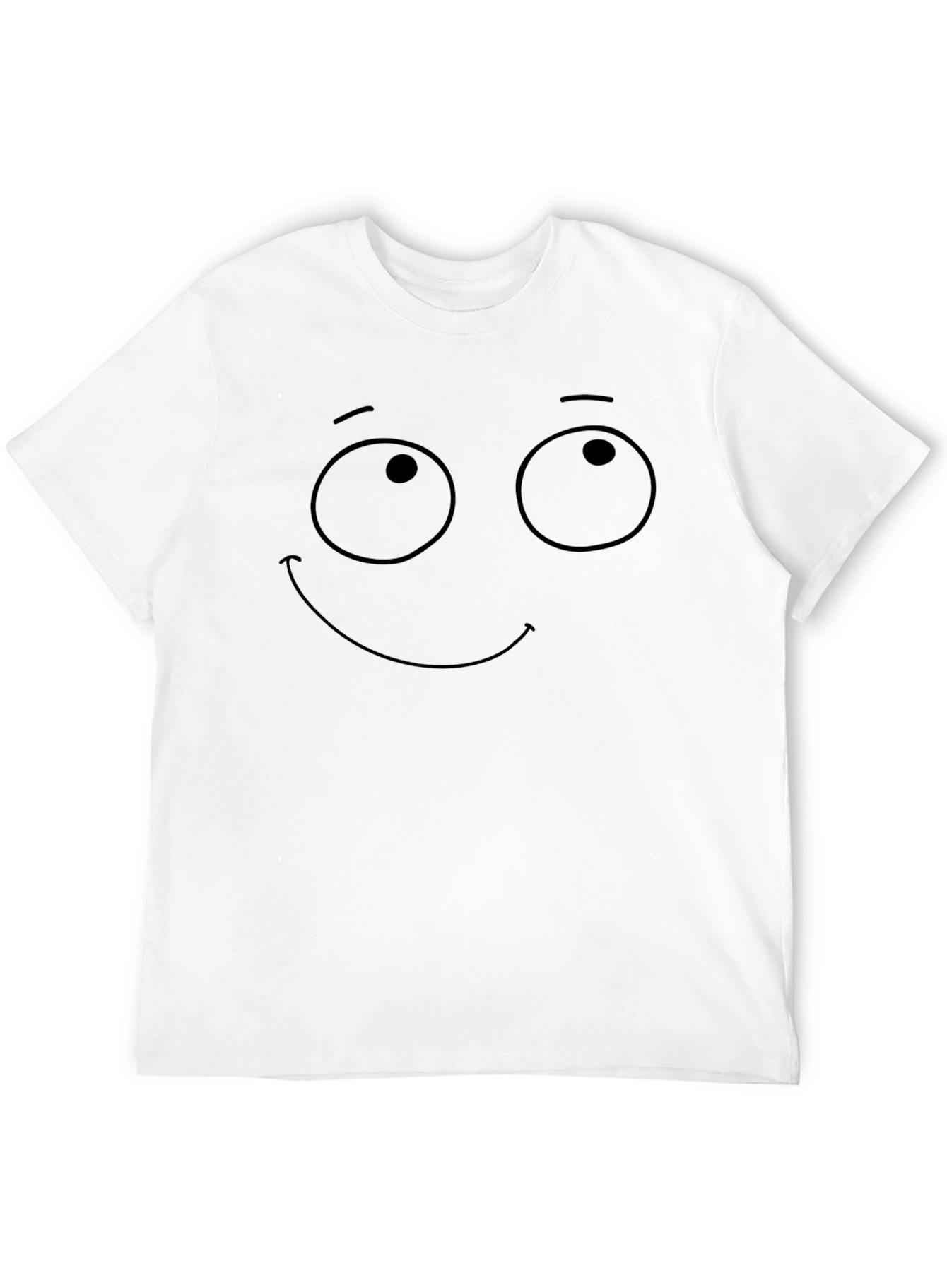 Whimsical Face Black T-Shirt