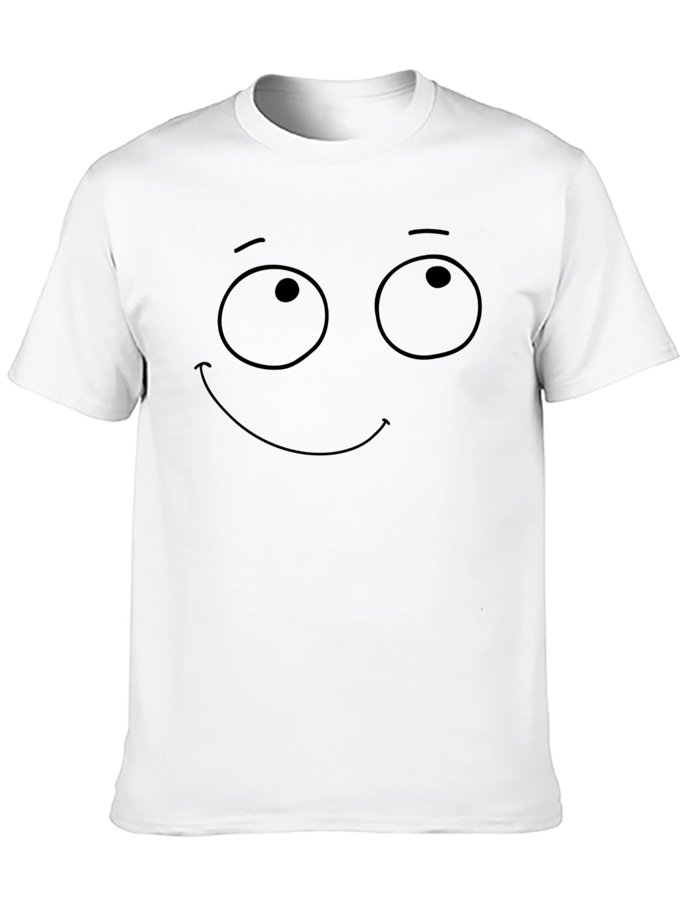Whimsical Face Black T-Shirt