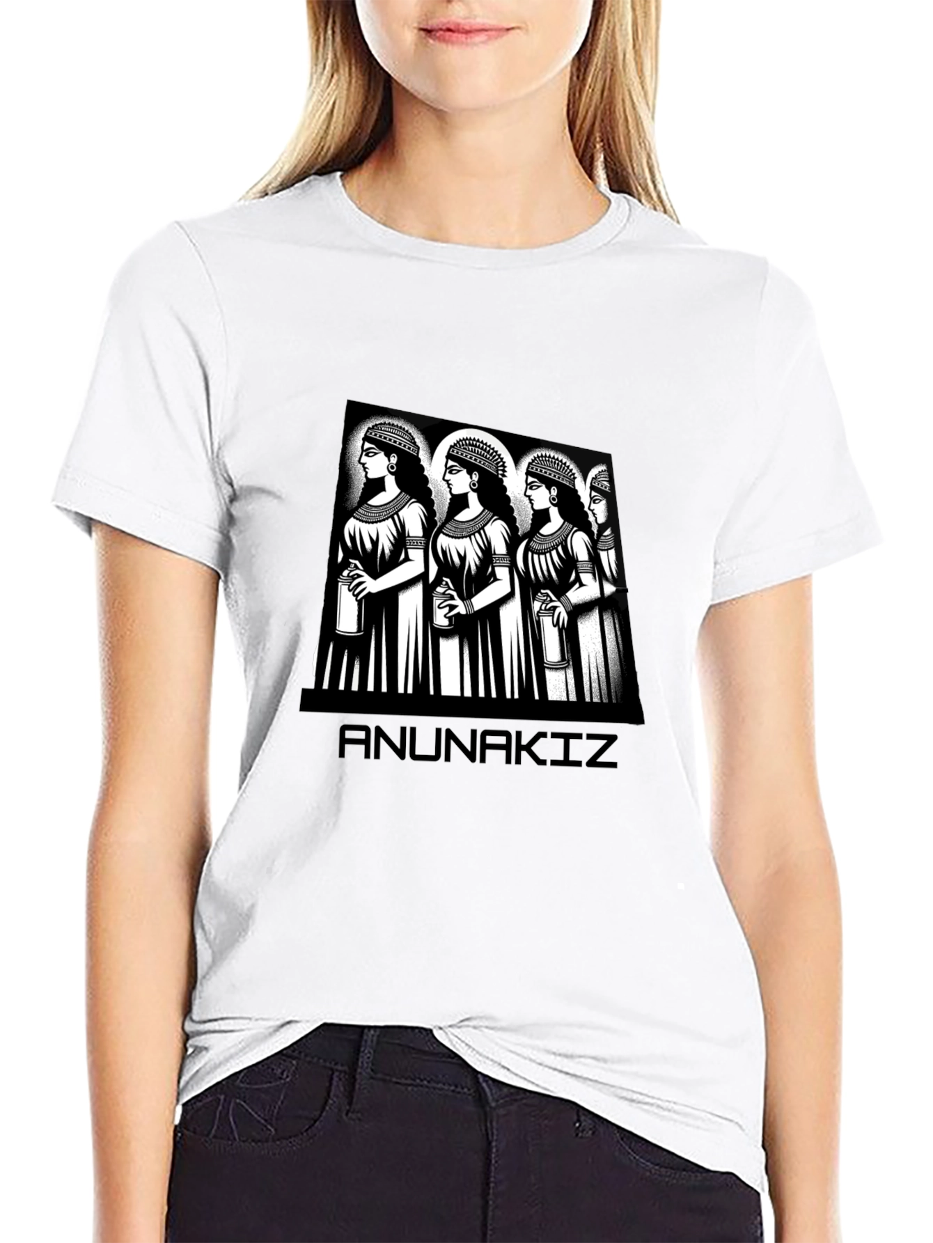 Anunnaki Women Graphic Black T-Shirt