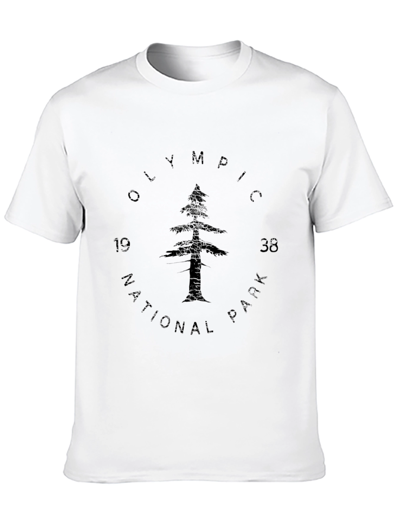 Olympic National Park 1938 Black T-Shirt