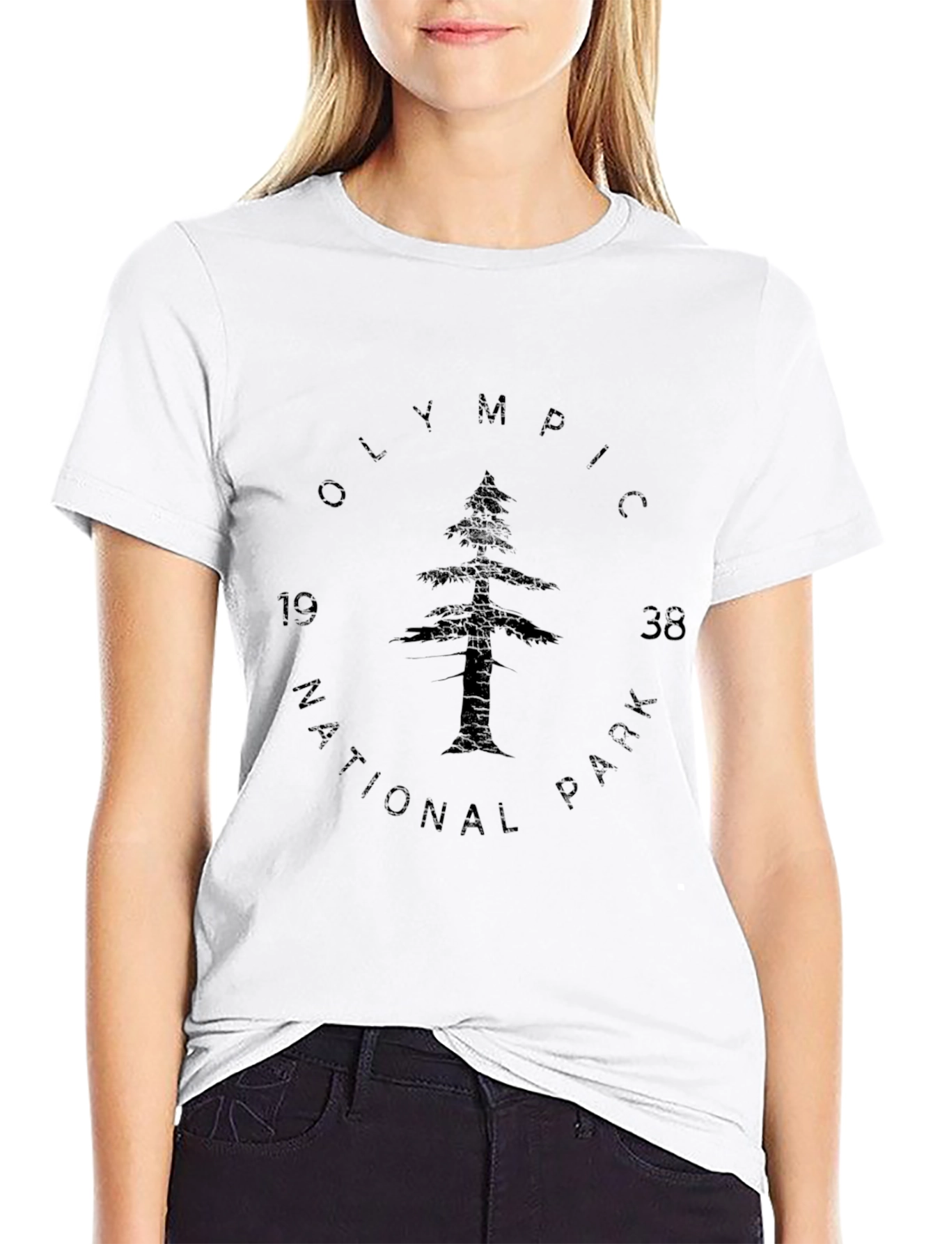 Olympic National Park 1938 Black T-Shirt