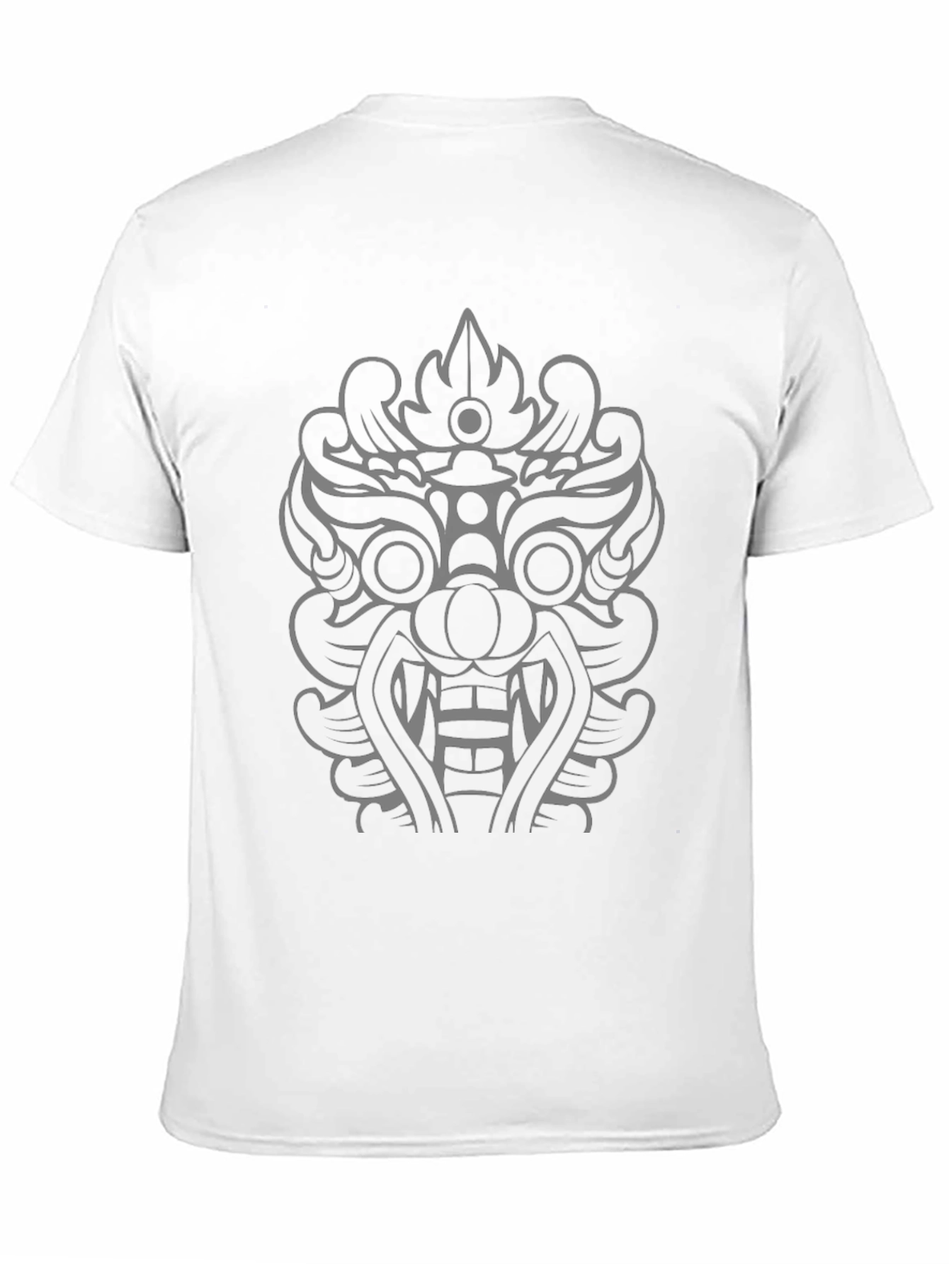 Black T-Shirt with Dark Ornamental Graphic Design