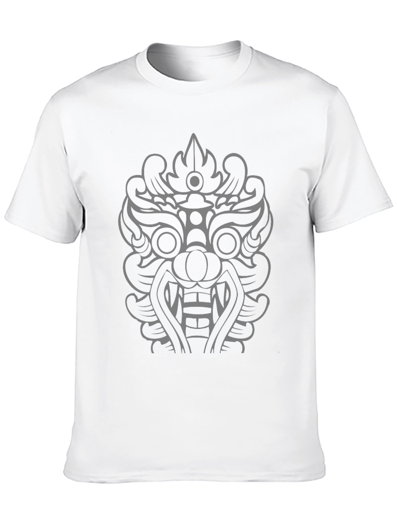 Black T-Shirt with Dark Ornamental Graphic Design