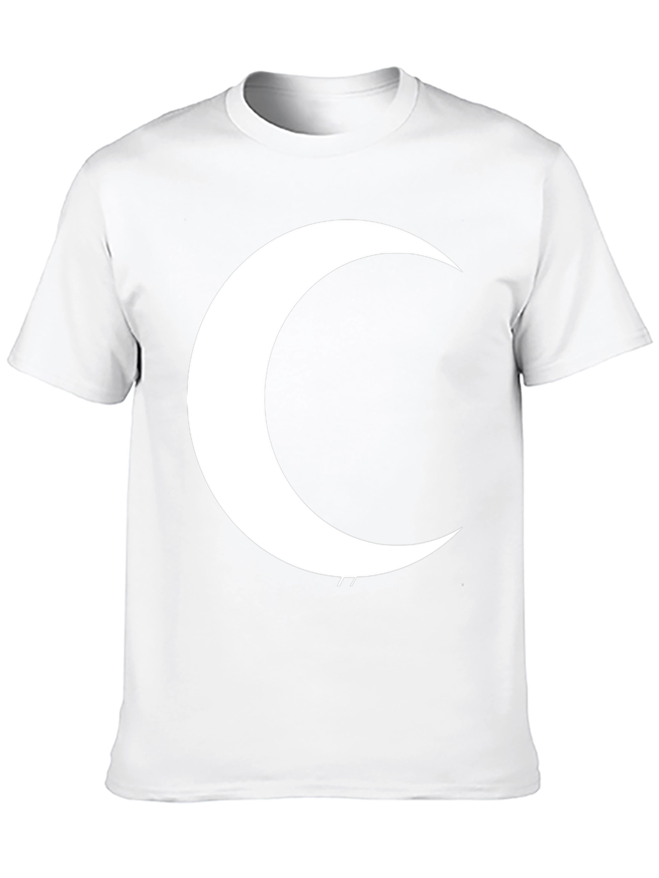 Crescent Moon Graphic T-Shirt - Black