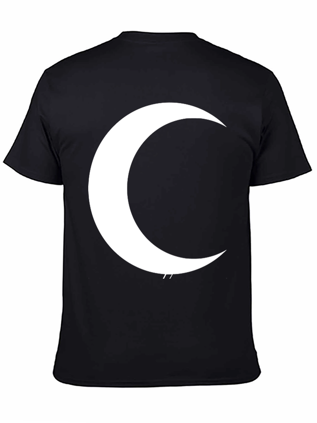 Crescent Moon Graphic T-Shirt - Black