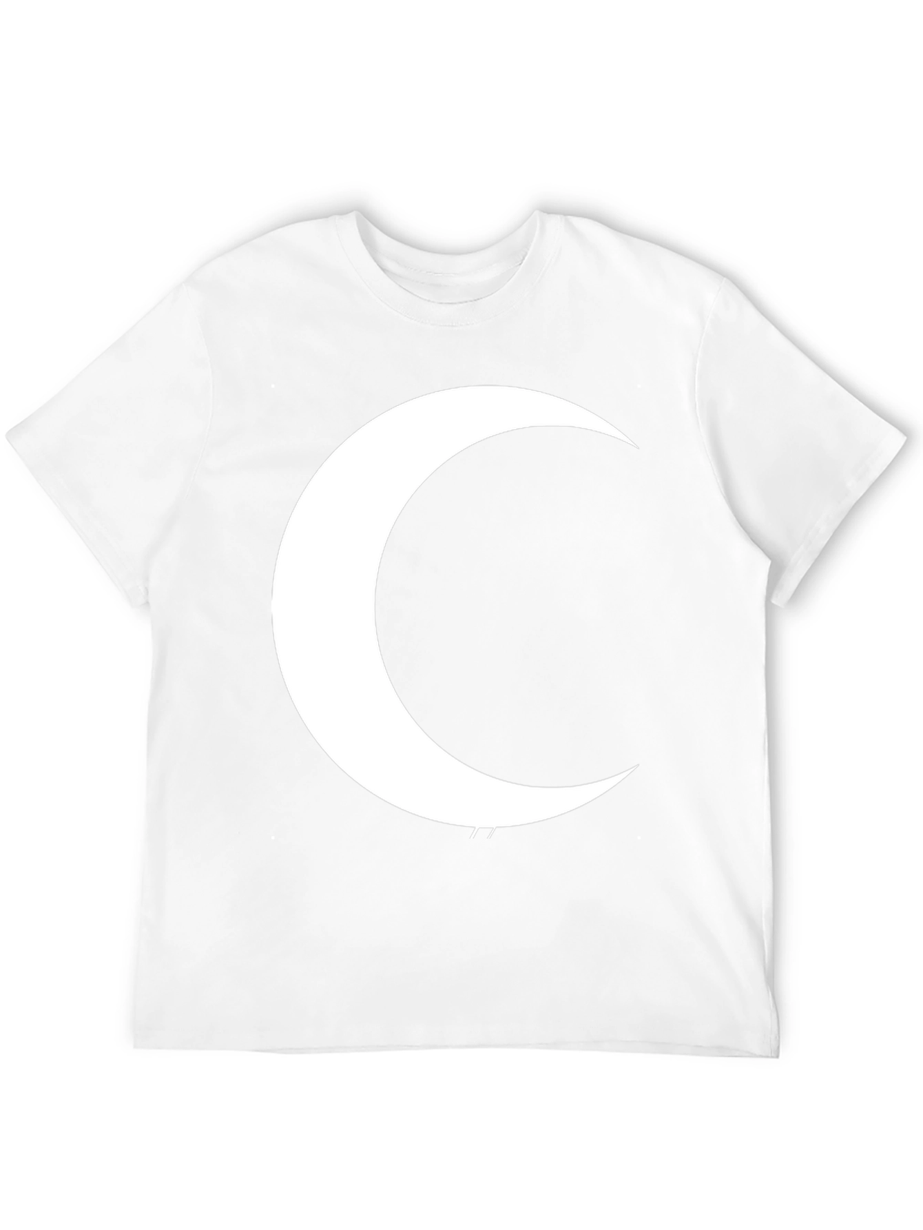 Crescent Moon Graphic T-Shirt - Black